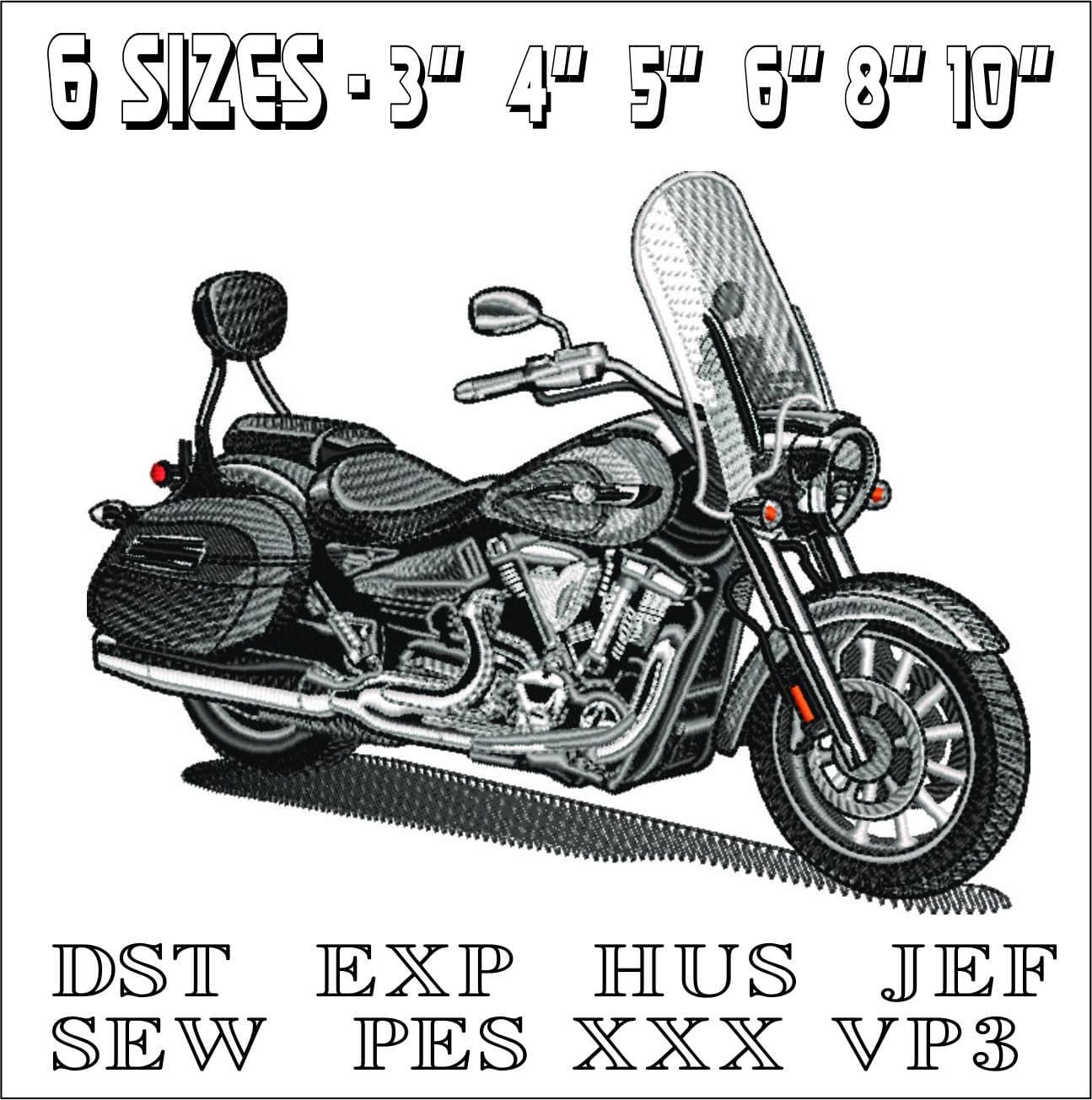 Yamaha Stratoline Motorcylce- Elegant embroidery design file - instant download — view 2