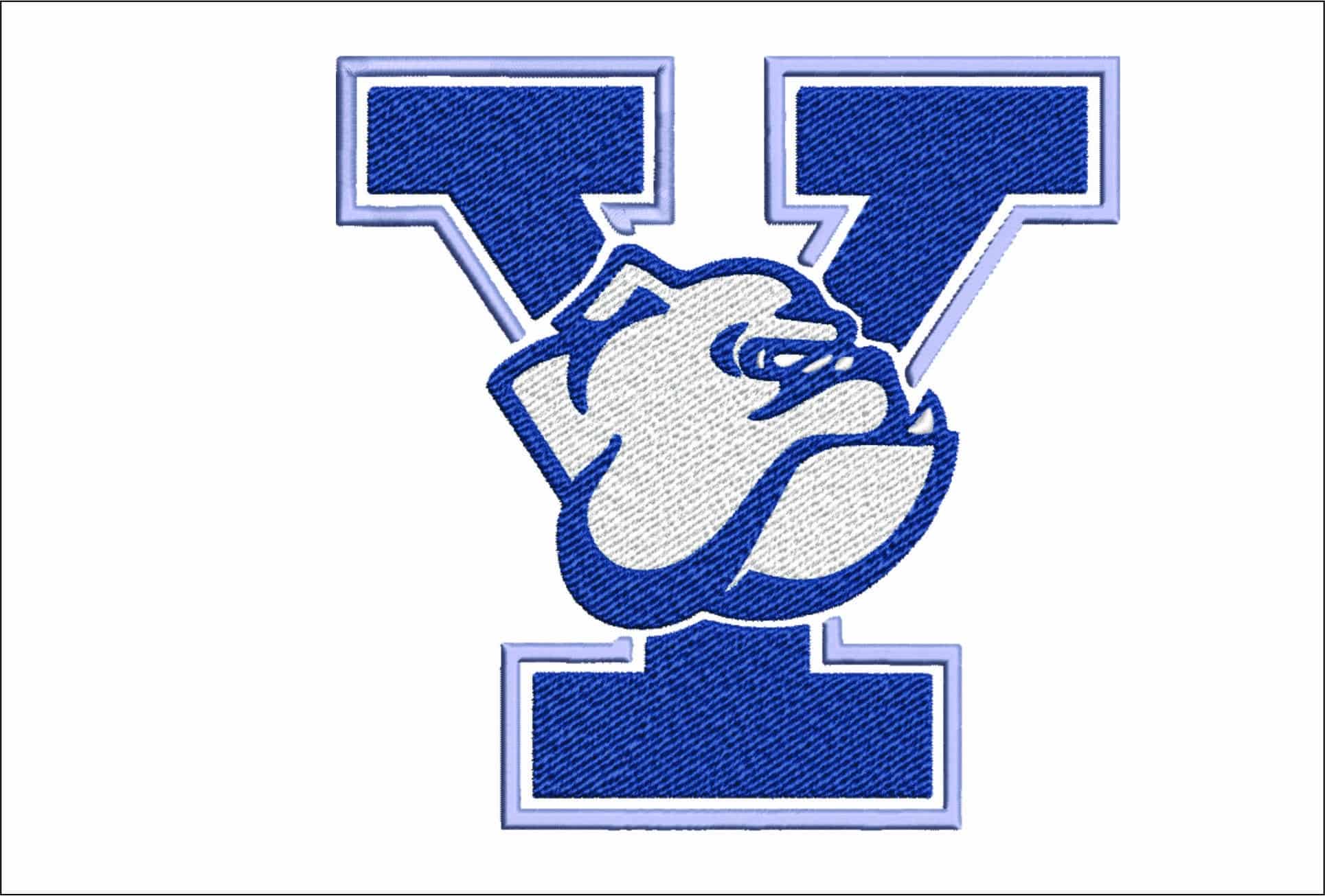 Yale-Bulldogs-Logo-1997- Elegant embroidery design file - instant download