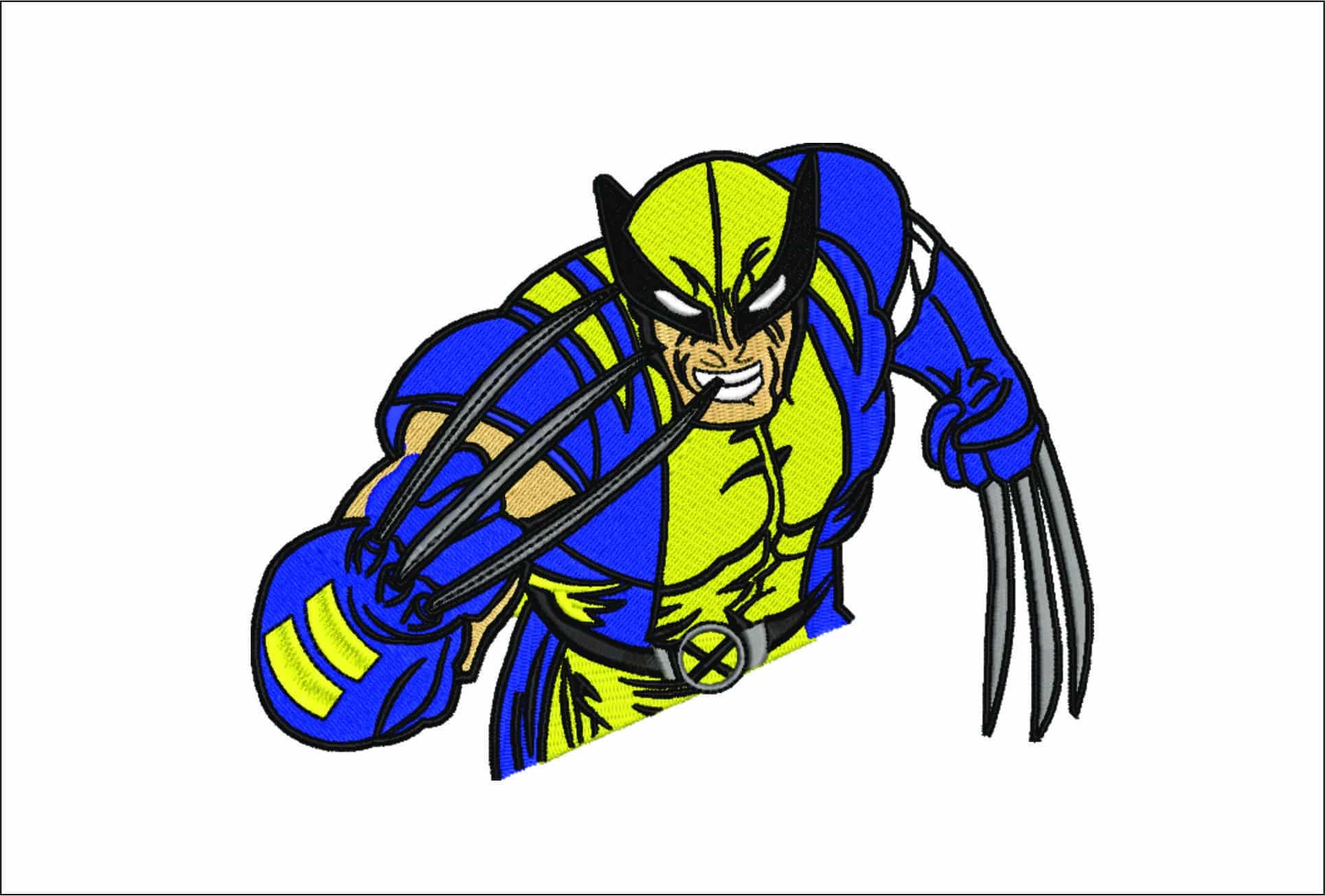 Wolverine Slash- Elegant embroidery design file - instant download