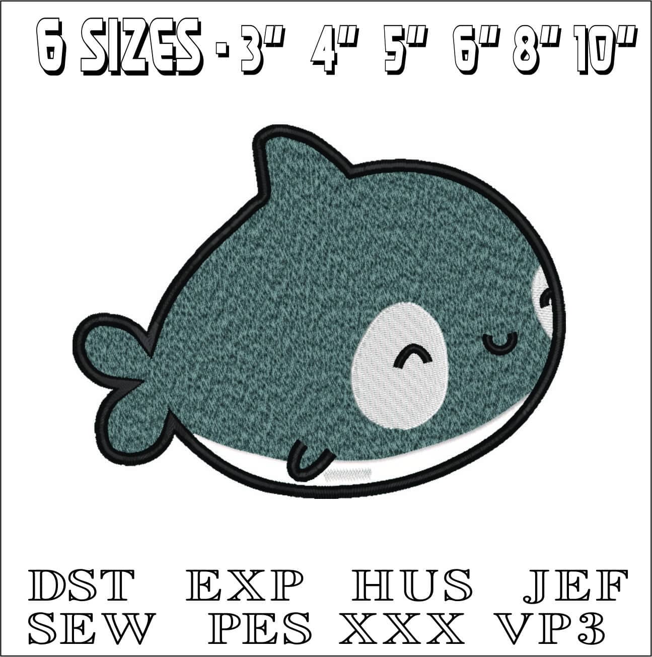 Whale Children- Elegant embroidery design file - instant download — view 2