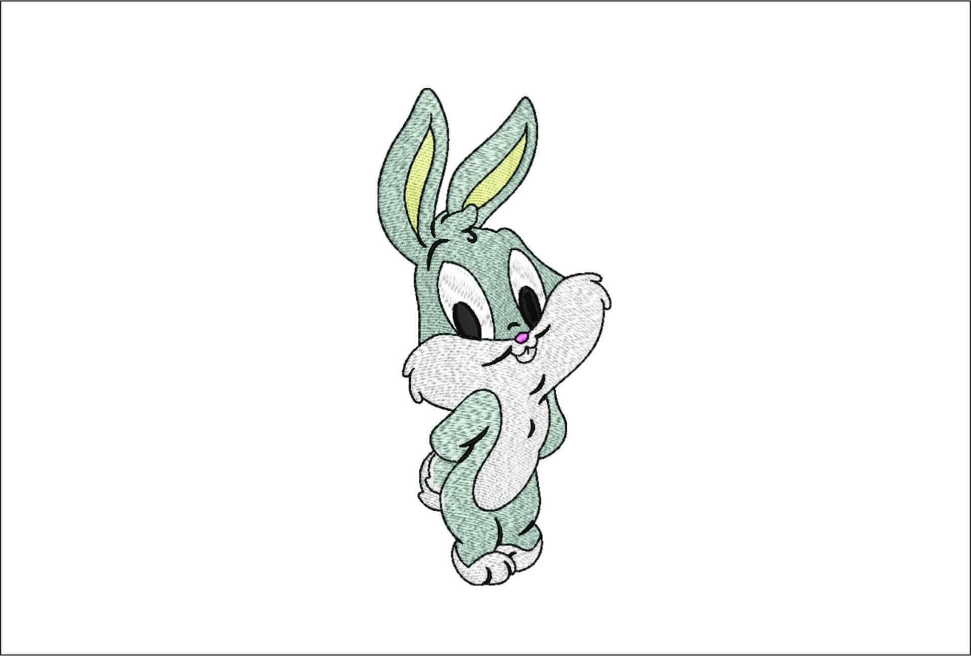 Baby Bunny- Elegant embroidery design file - instant download