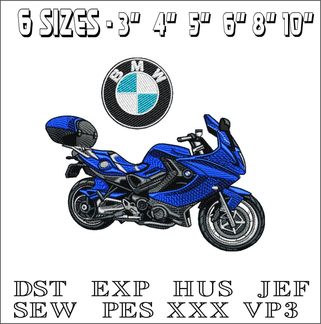 BMW F 800 GT With Logo- Elegant embroidery design file - instant download — view 2