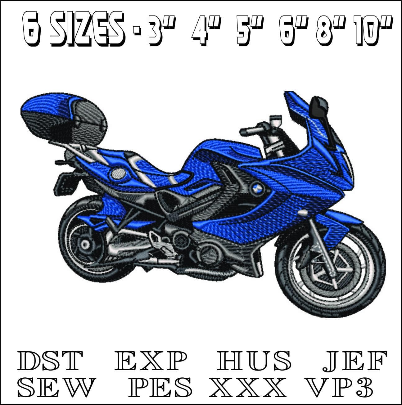 BMW F800 GT 2013- Elegant embroidery design file - instant download — view 2