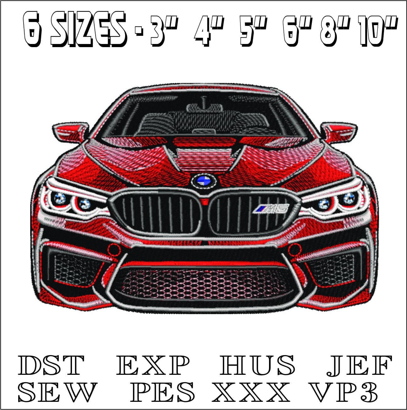 BMW M5- Elegant embroidery design file - instant download — view 2