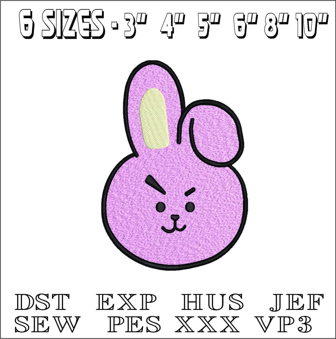 BTS Kookie- Elegant embroidery design file - instant download — view 2