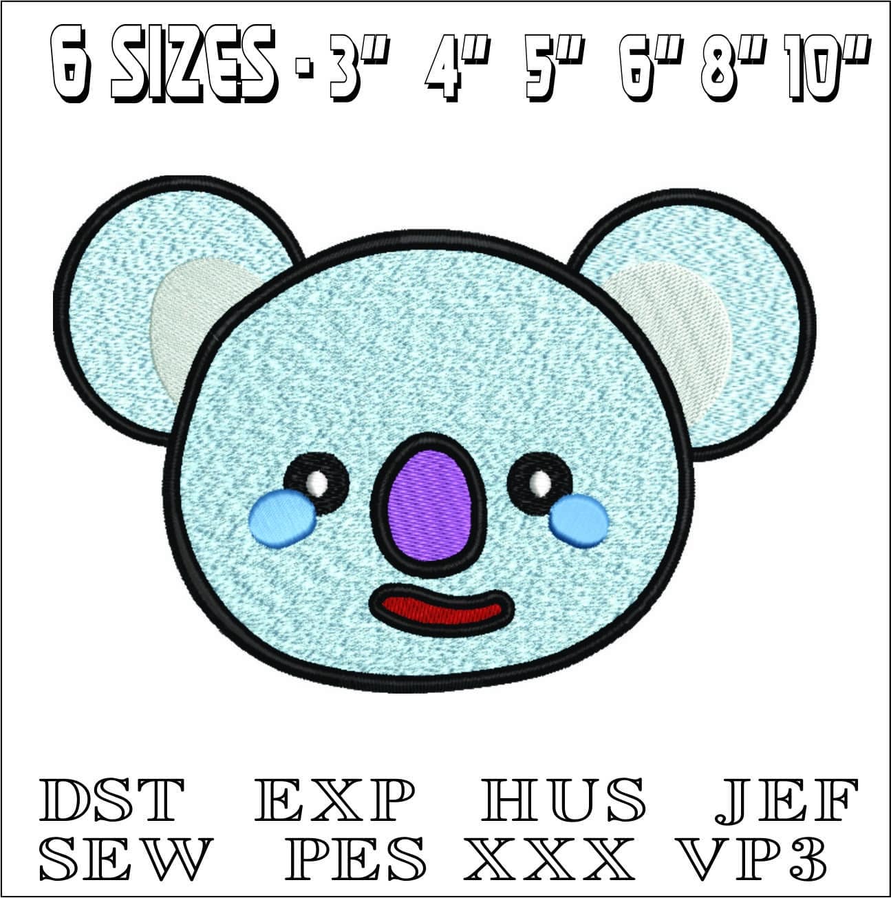 BTS Koya- Elegant embroidery design file - instant download — view 2