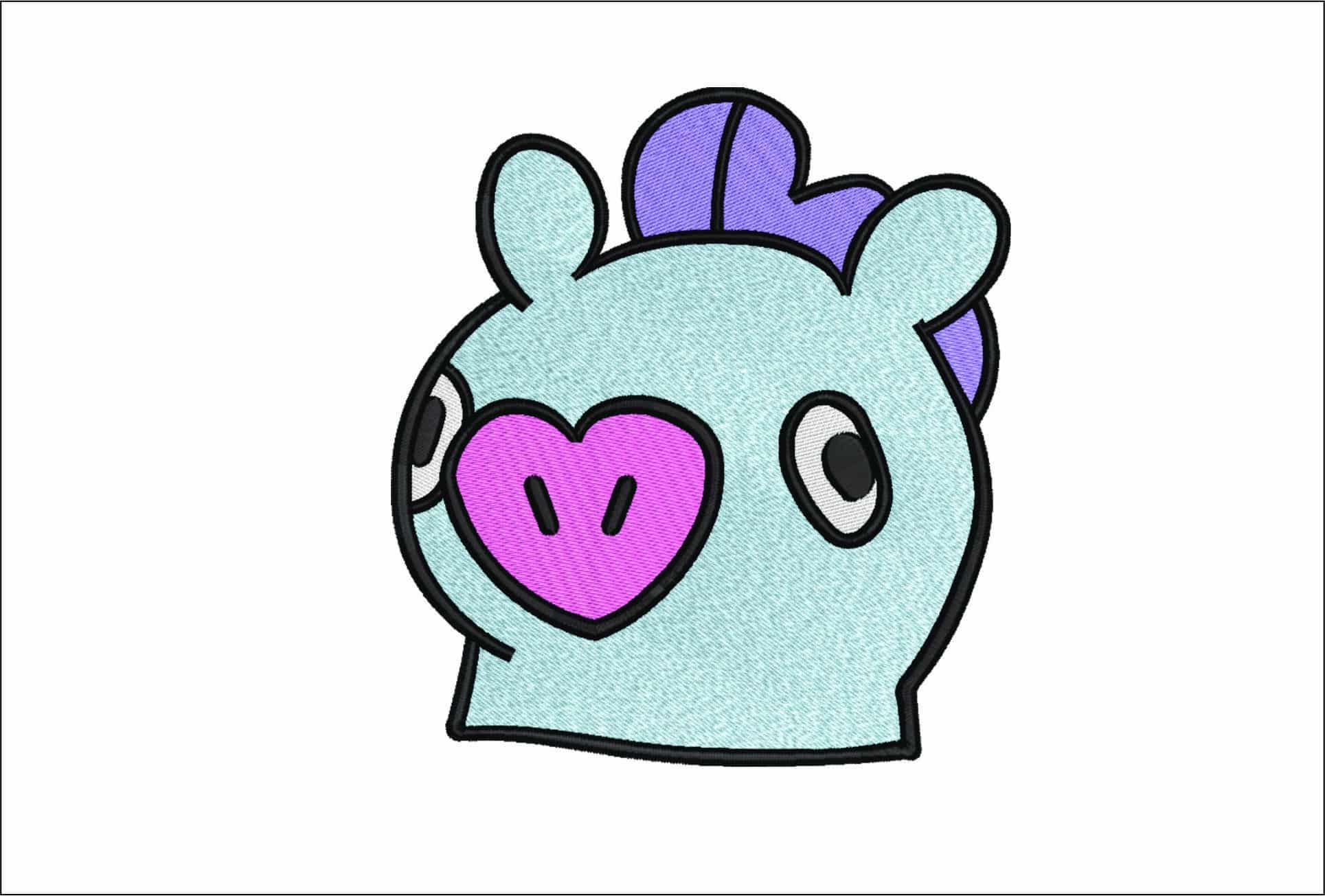 BTS Mang- Elegant embroidery design file - instant download