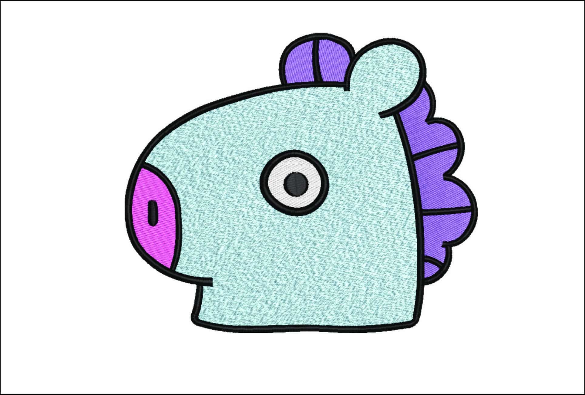 BTS Mang Side- Elegant embroidery design file - instant download