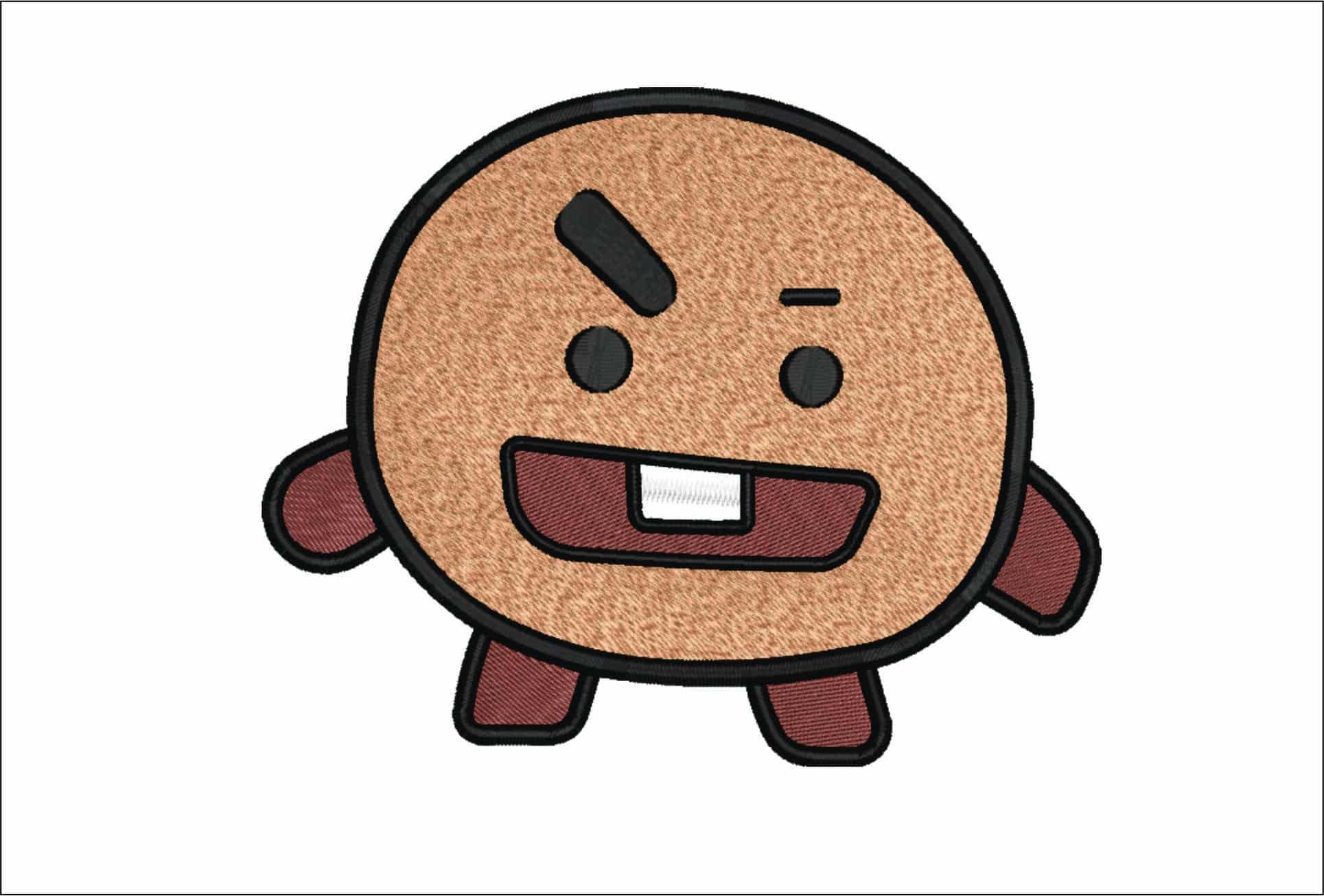 BTS Shooky- Elegant embroidery design file - instant download