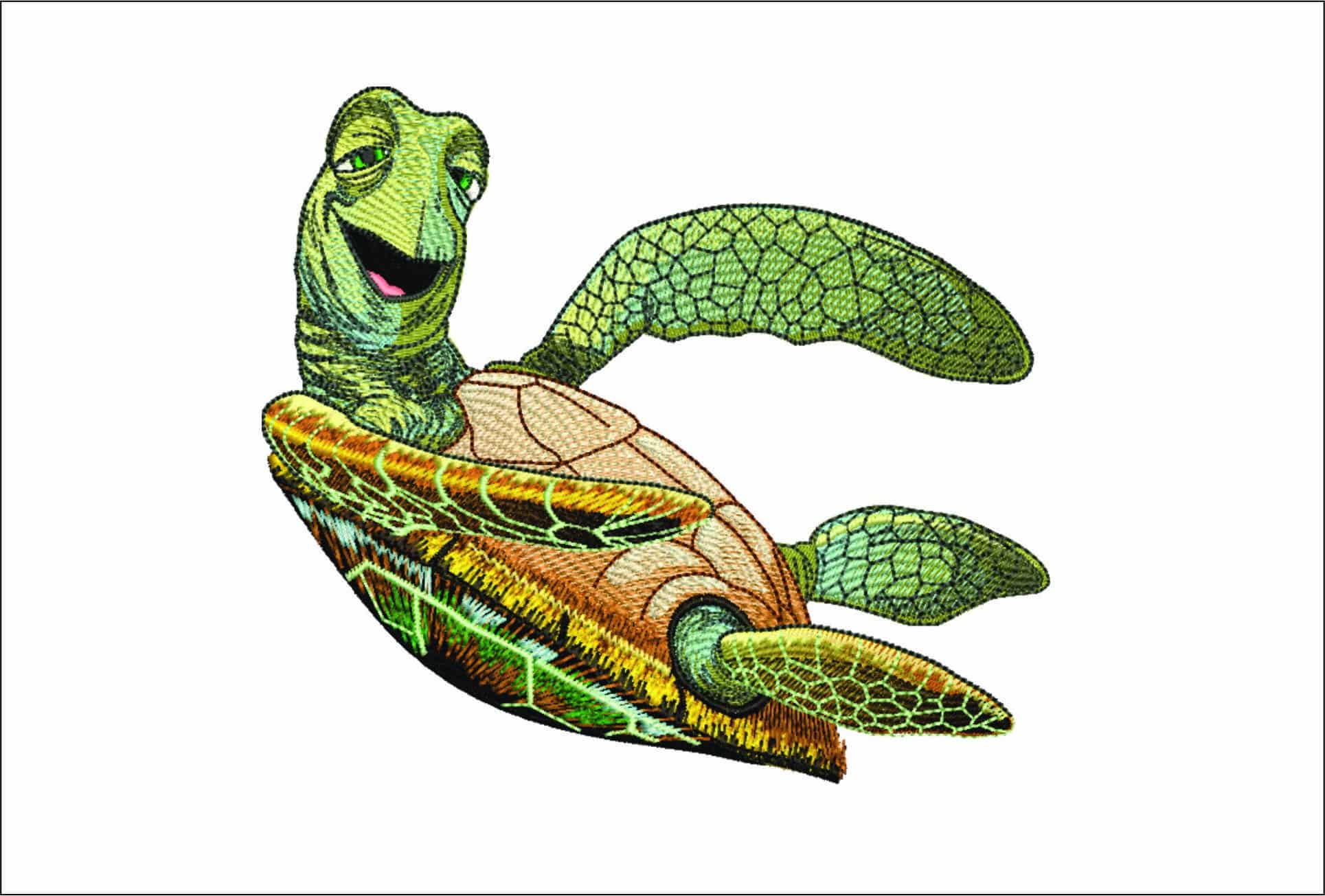 Crush Turtle - Finding Nemo- Elegant embroidery design file - instant download