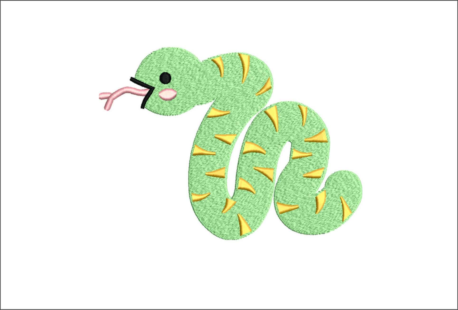 Cute Snake Children- Elegant embroidery design file - instant download