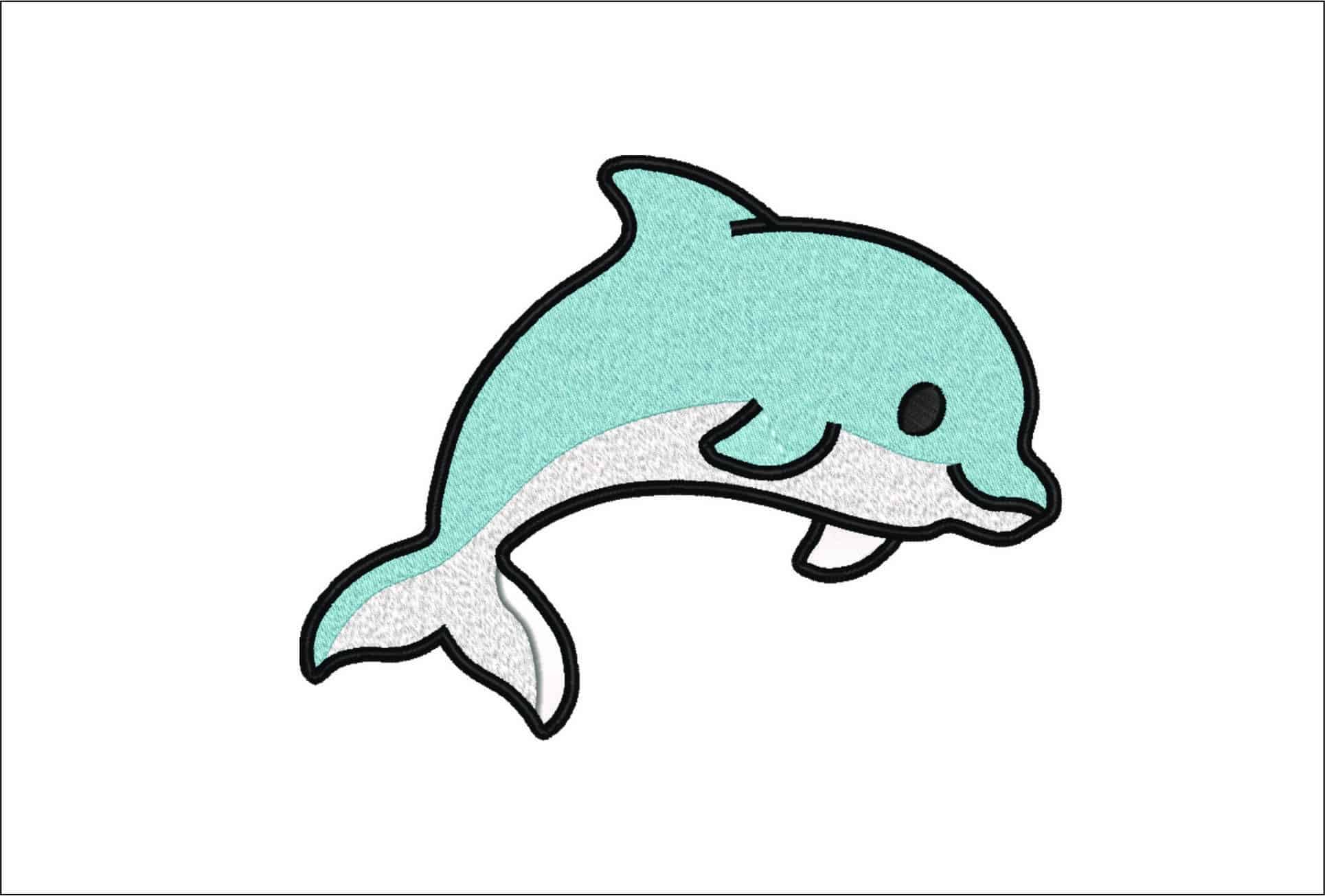 Dolphin Children- Elegant embroidery design file - instant download