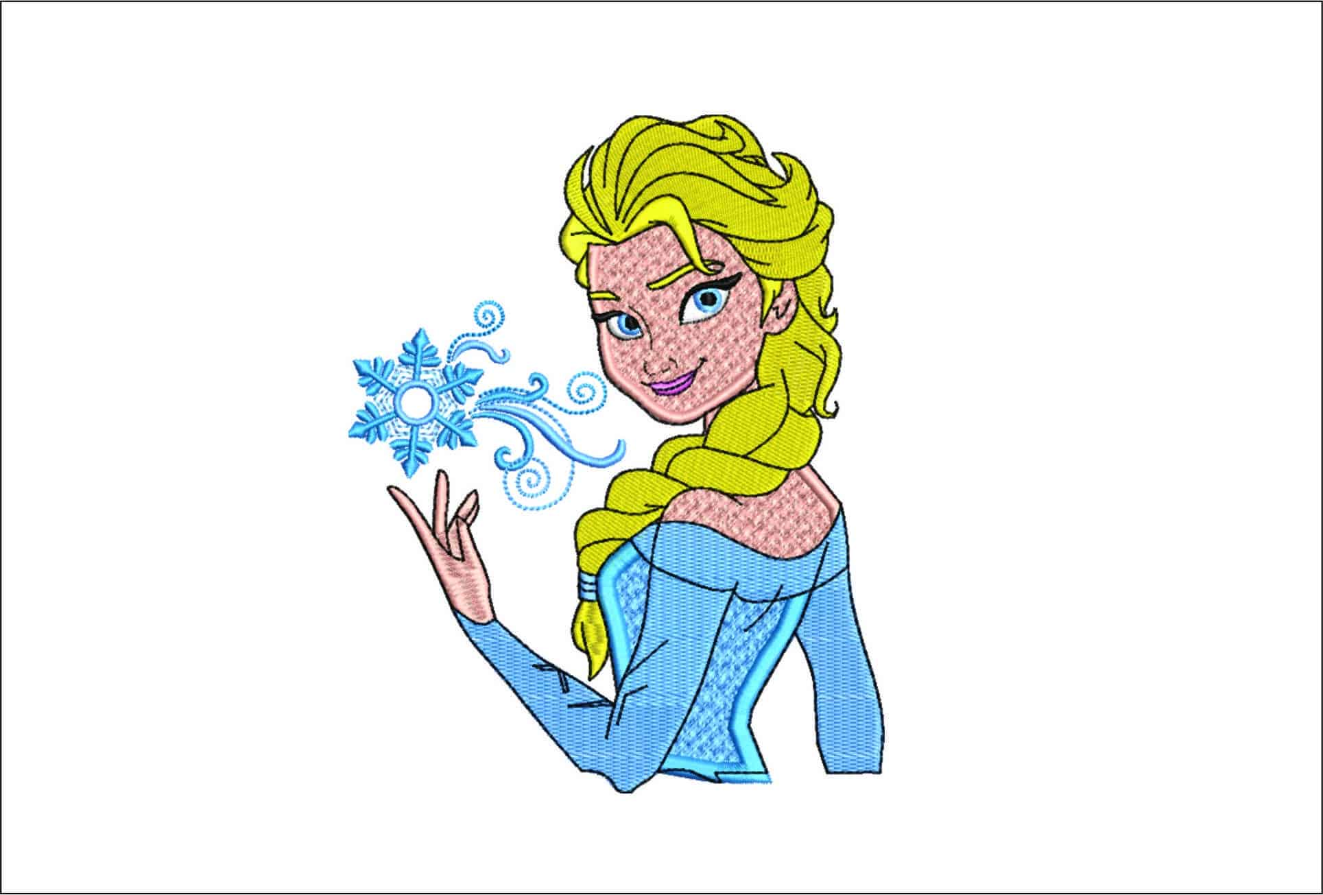 Elsa Frozen- Elegant embroidery design file - instant download