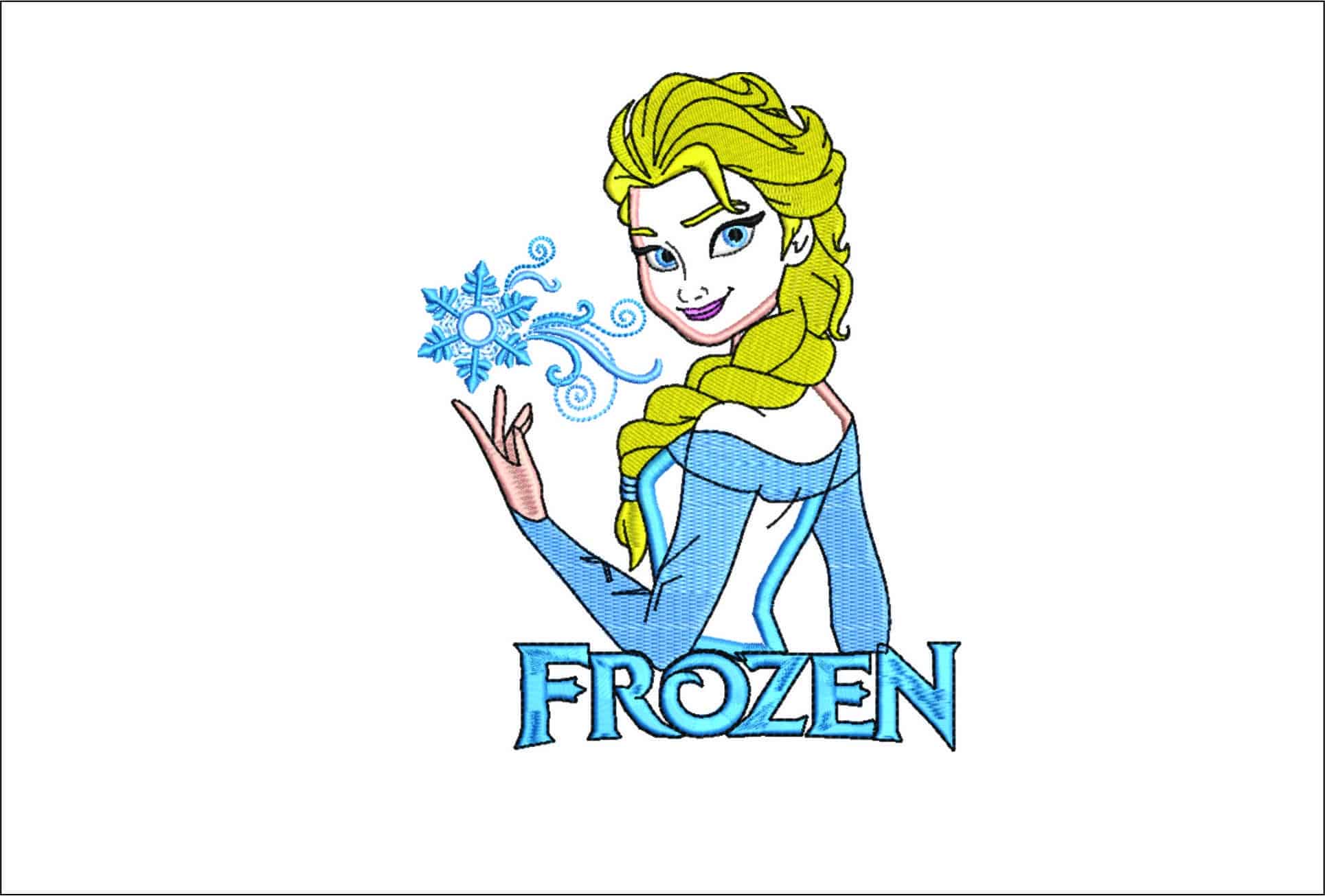 Elsa Applique- Elegant embroidery design file - instant download
