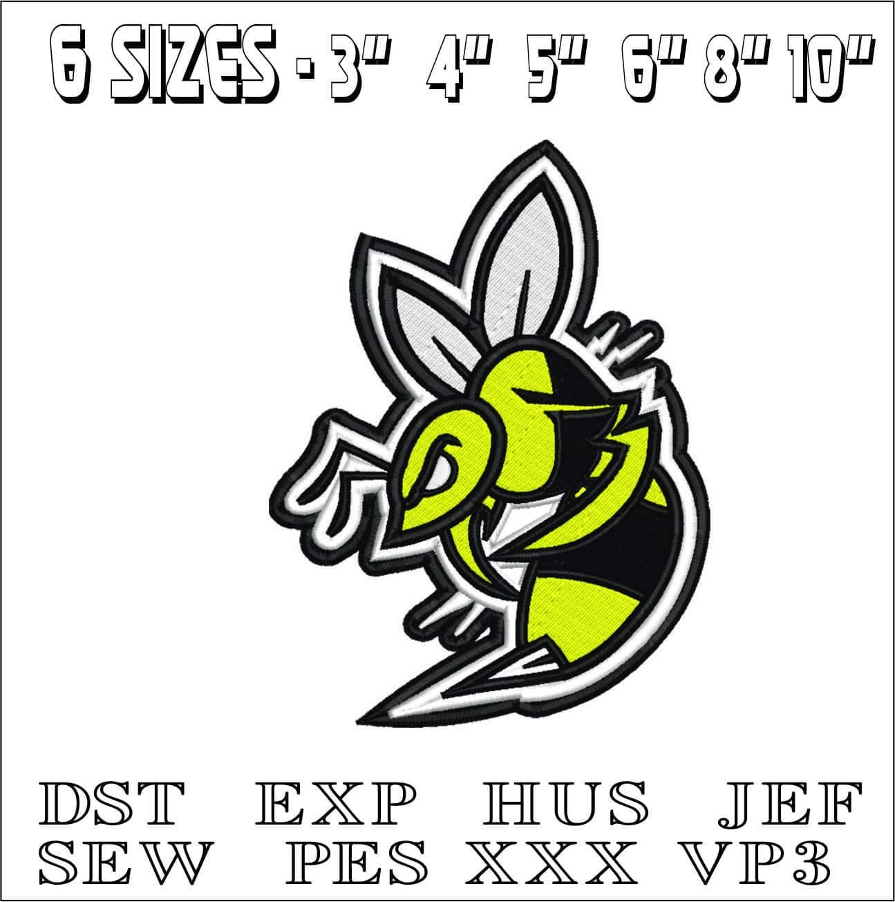 Esports Bee- Elegant embroidery design file - instant download — view 2