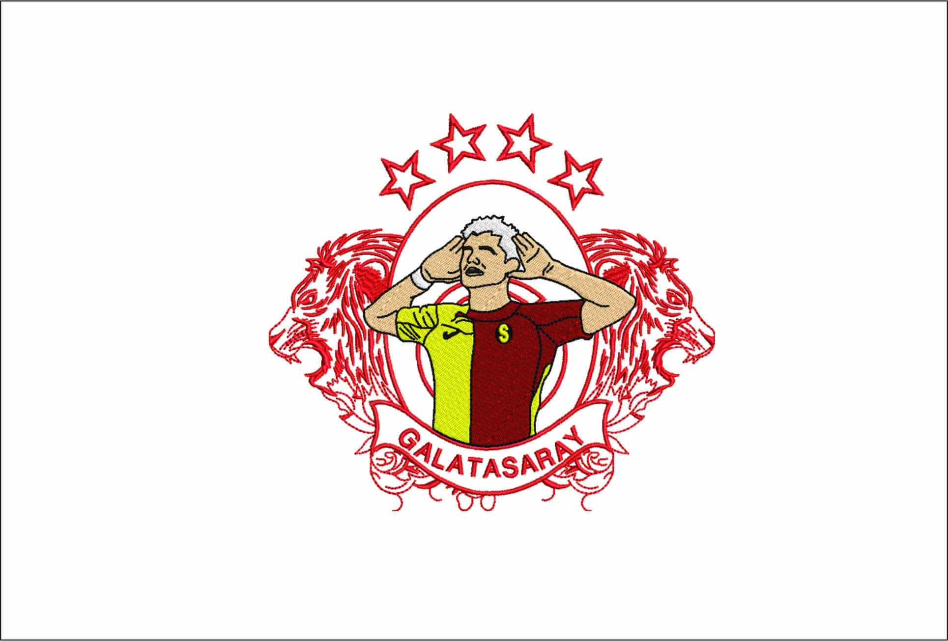Galatasaray- Elegant embroidery design file - instant download
