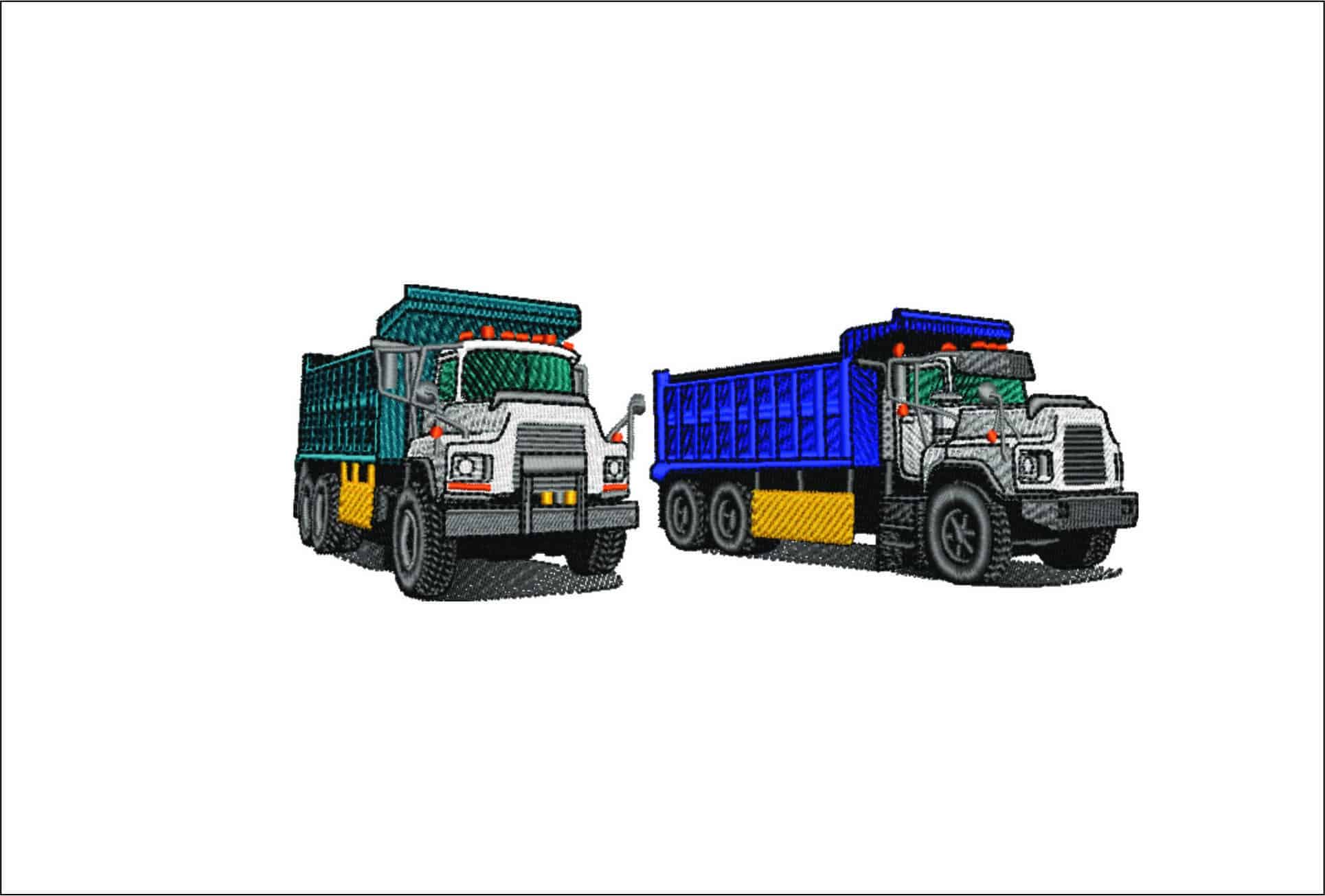 Heavy Trucks- Elegant embroidery design file - instant download
