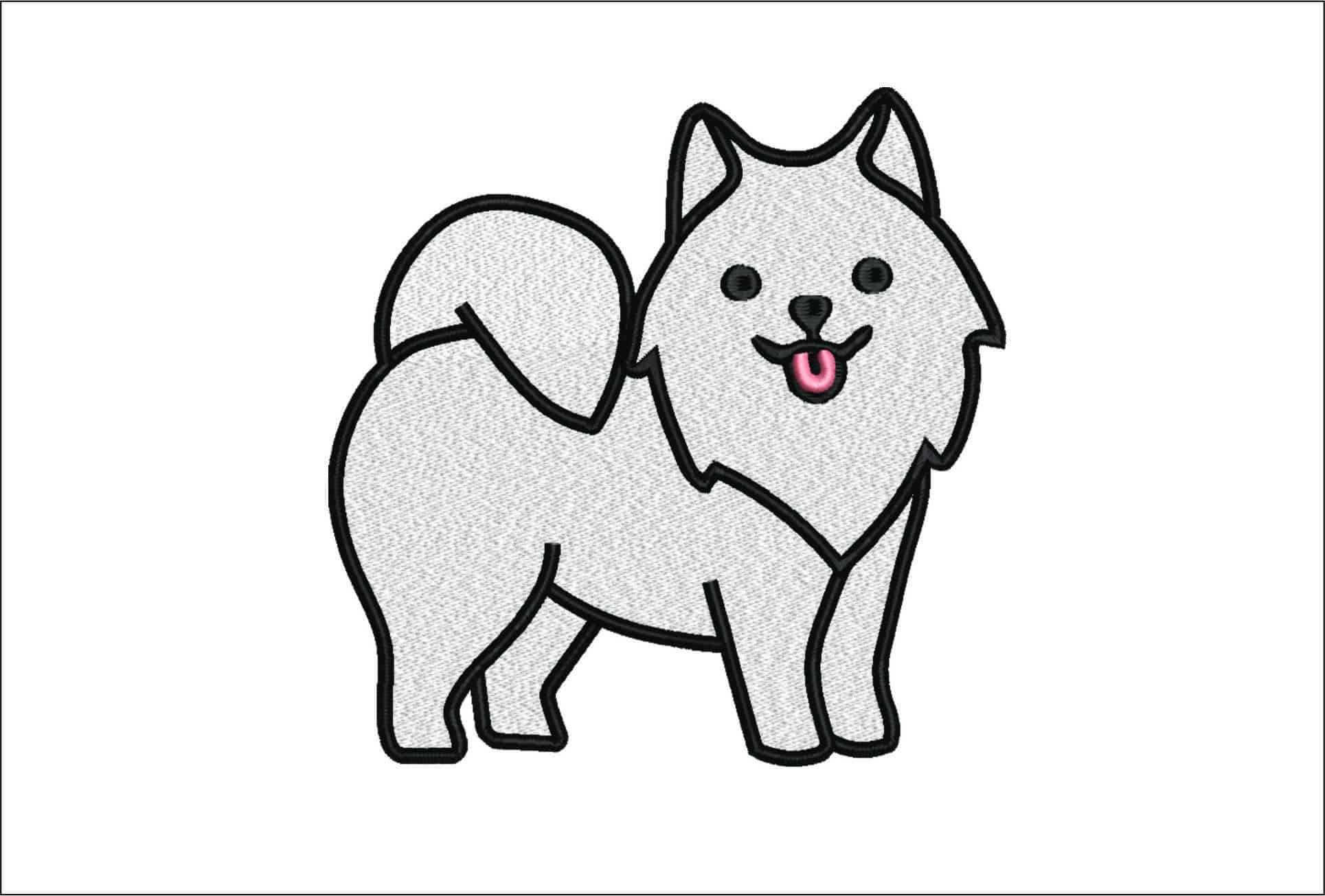 Huskie Dog Children- Elegant embroidery design file - instant download