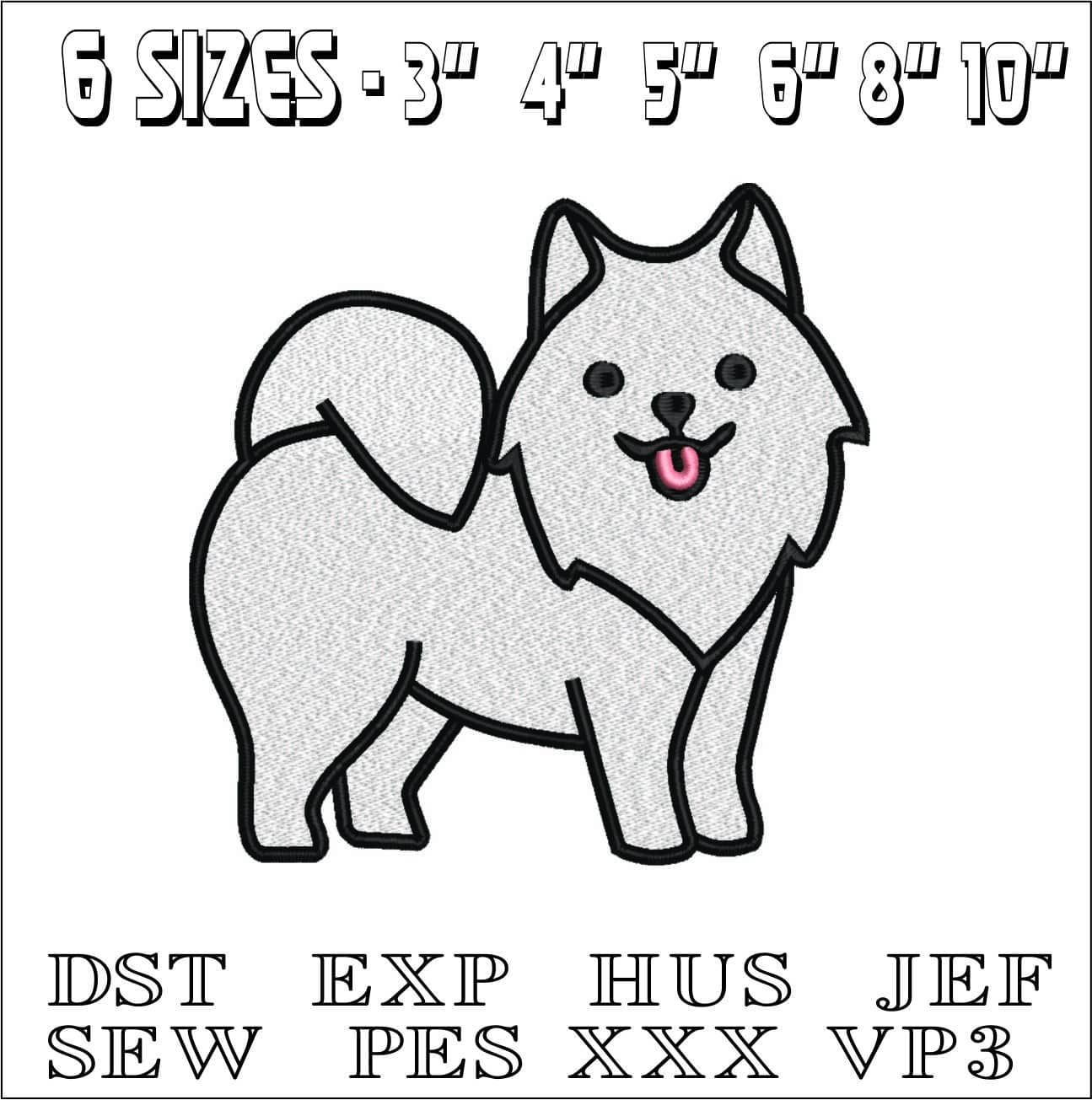 Huskie Dog Children- Elegant embroidery design file - instant download — view 2