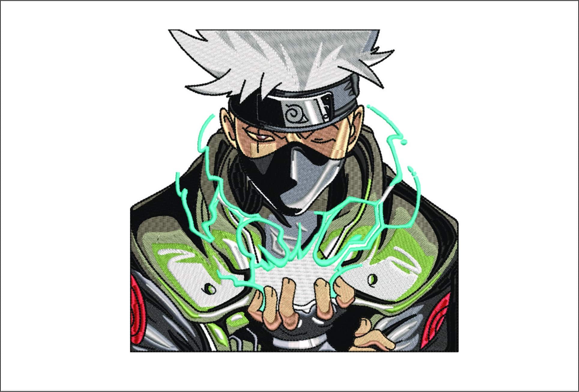 Kakashi Chidori- Elegant embroidery design file - instant download
