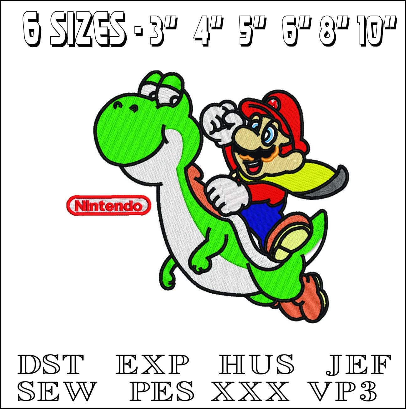 Mario Nintendo- Elegant embroidery design file - instant download — view 2
