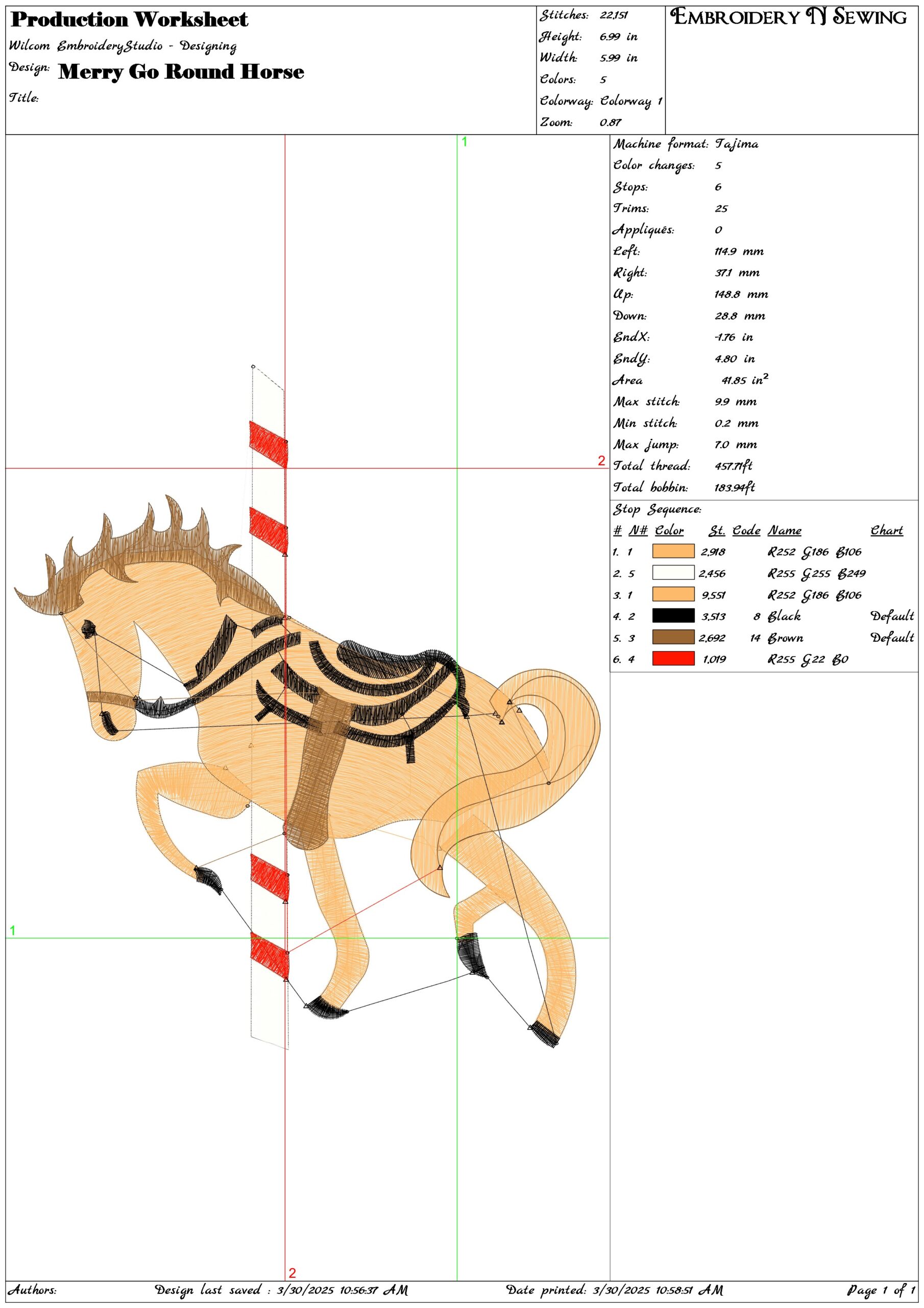 Merry Go Round Horse- Elegant embroidery design file - instant download — view 3