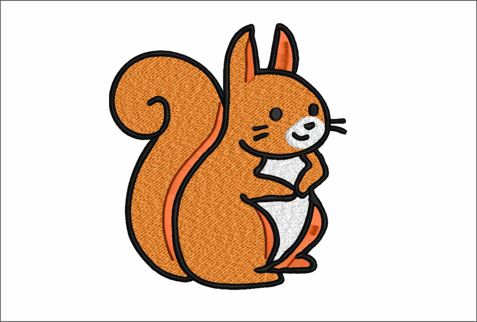 Squirrel Children- Elegant embroidery design file - instant download