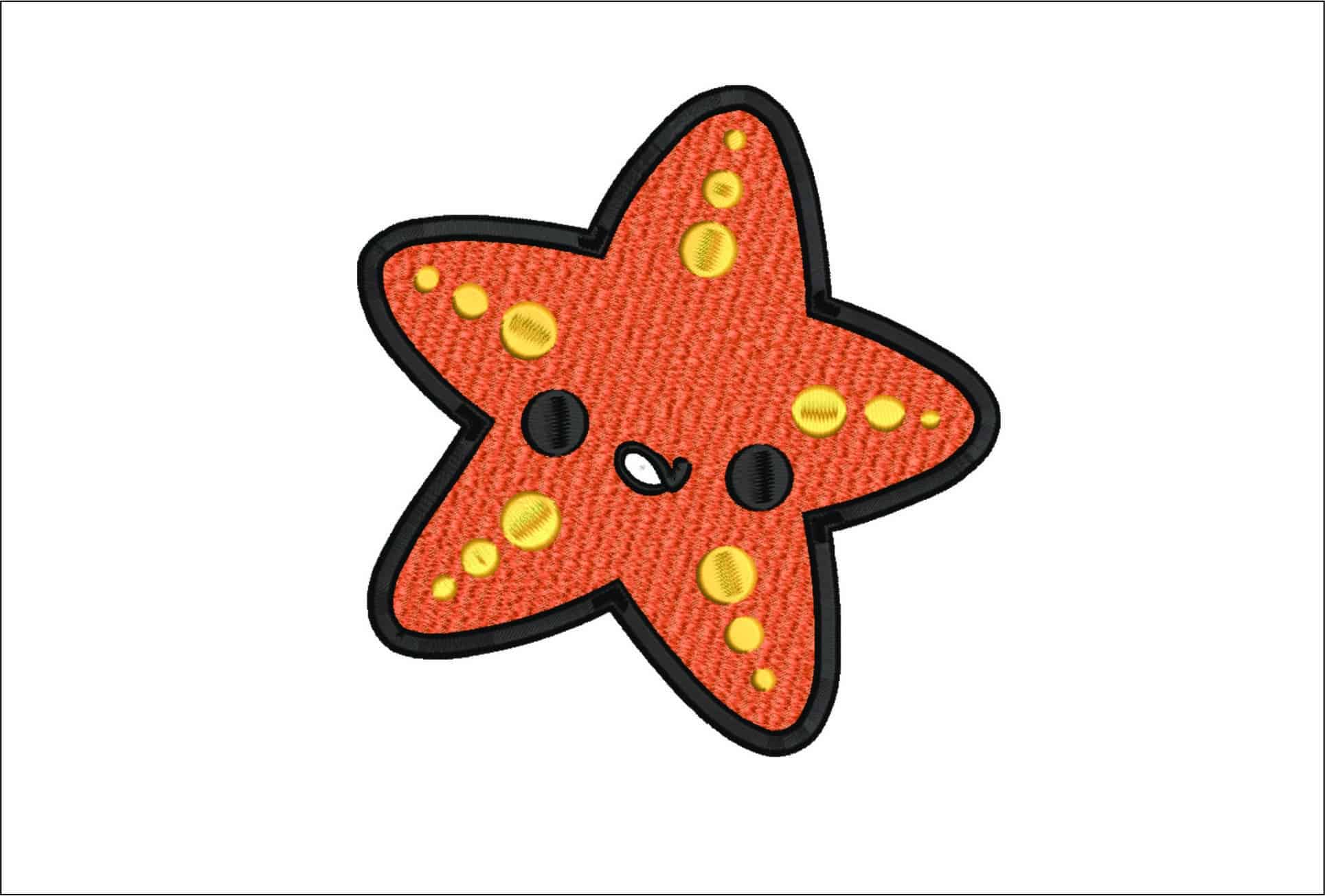 Starfish Children- Elegant embroidery design file - instant download