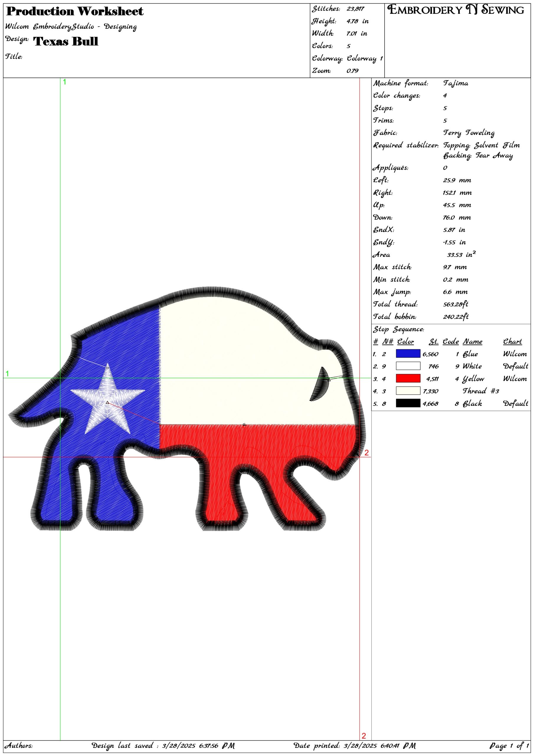 Texas Bull Outline- Elegant embroidery design file - instant download — view 3