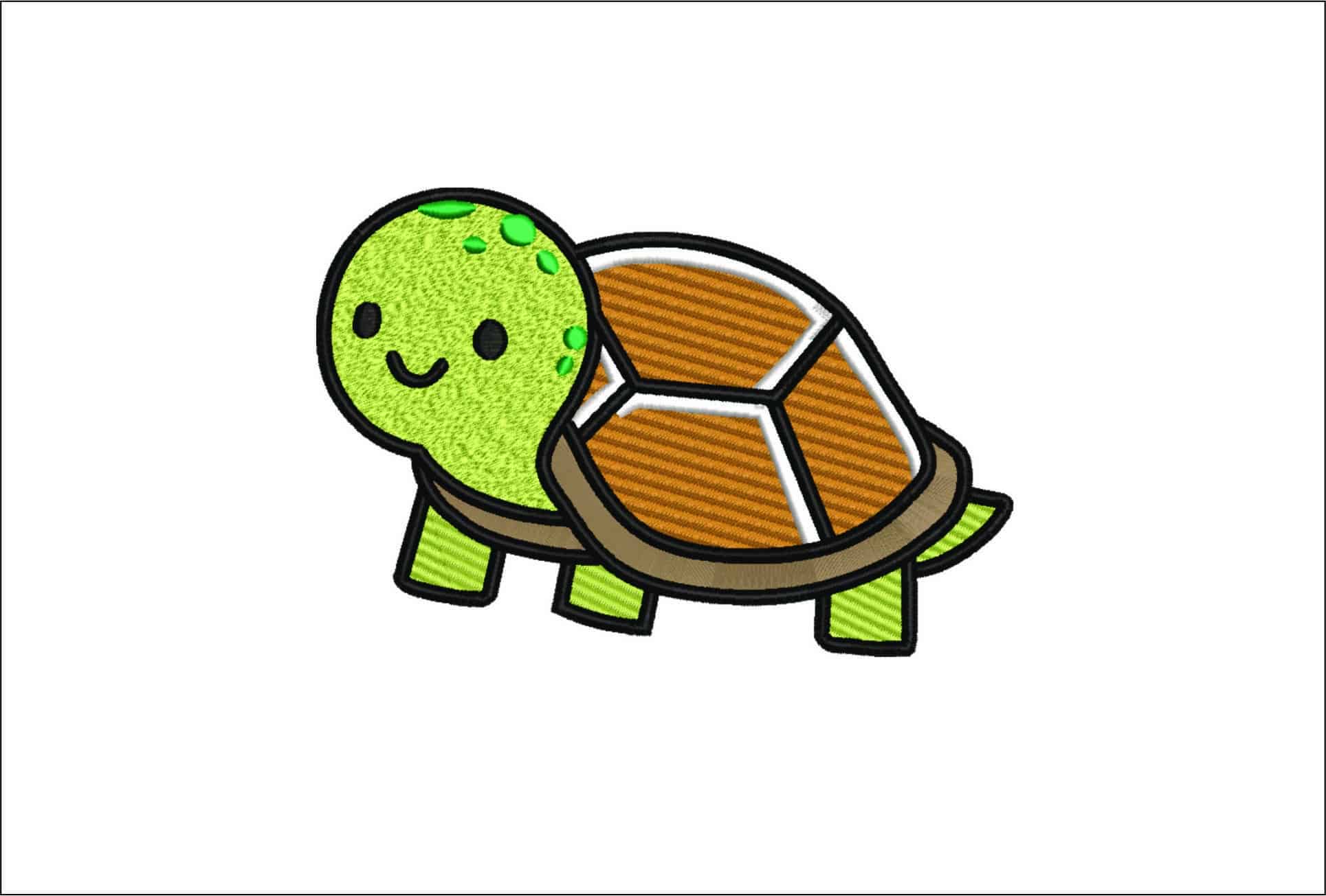 Tortoise Children- Elegant embroidery design file - instant download