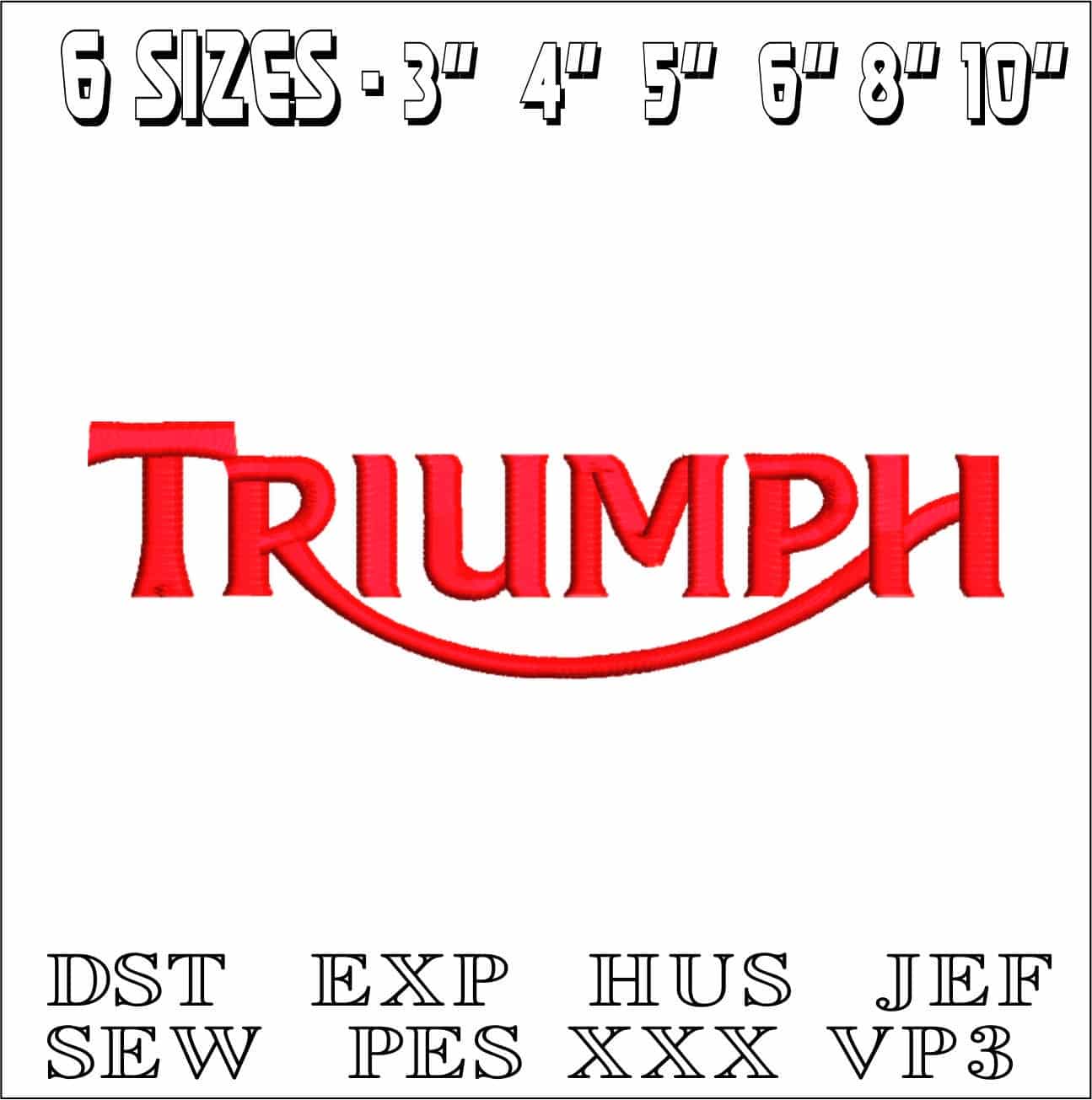 Triumph- Elegant embroidery design file - instant download — view 2
