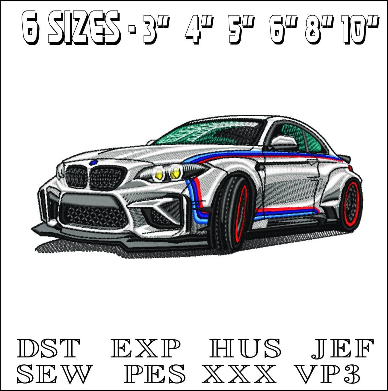 BMW M2- Elegant embroidery design file - instant download — view 2