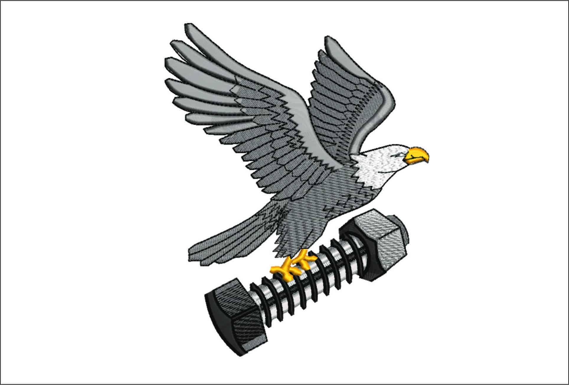 Eagle and bolt Esports- Elegant embroidery design file - instant download