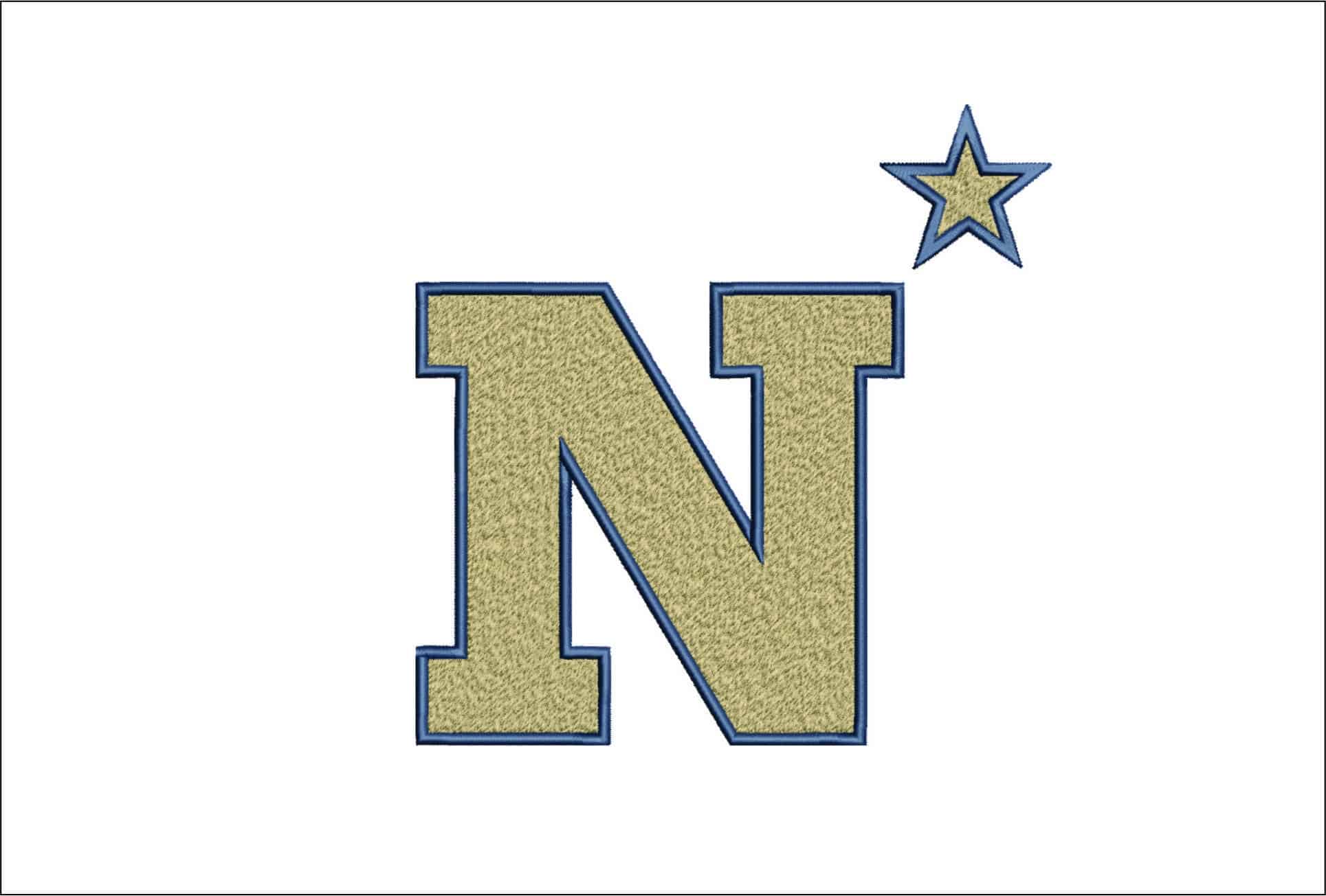 Navy Midshipman Logo (No Name) embroidery design - Navy Academy Athletics embroidery machine pattern embroidery file - instant download in a frame