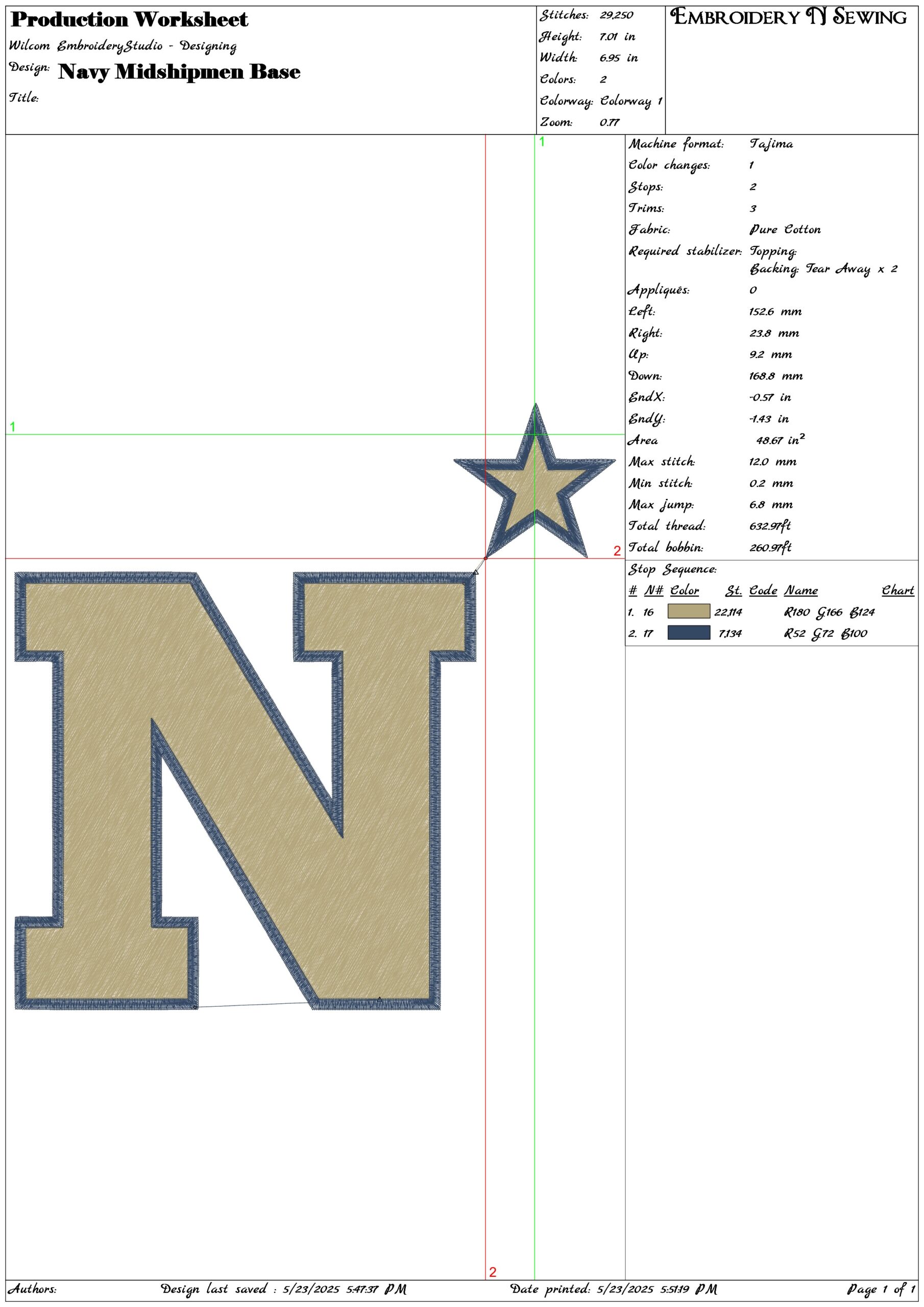 Navy Midshipman Logo (No Name) embroidery design - Navy Academy Athletics embroidery machine pattern embroidery file - instant download in a frame — view 2