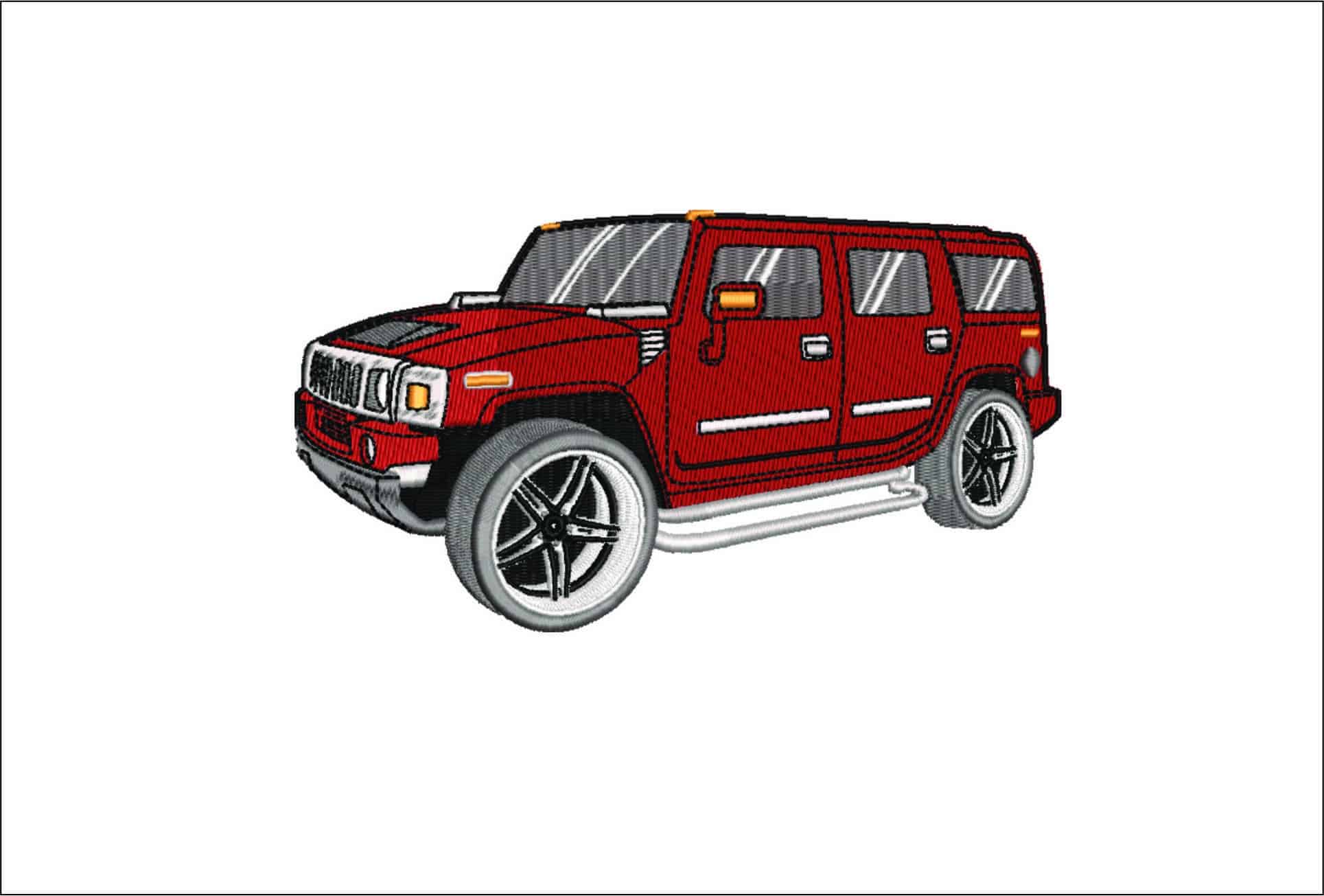 Hummer H3- Elegant embroidery design file - instant download