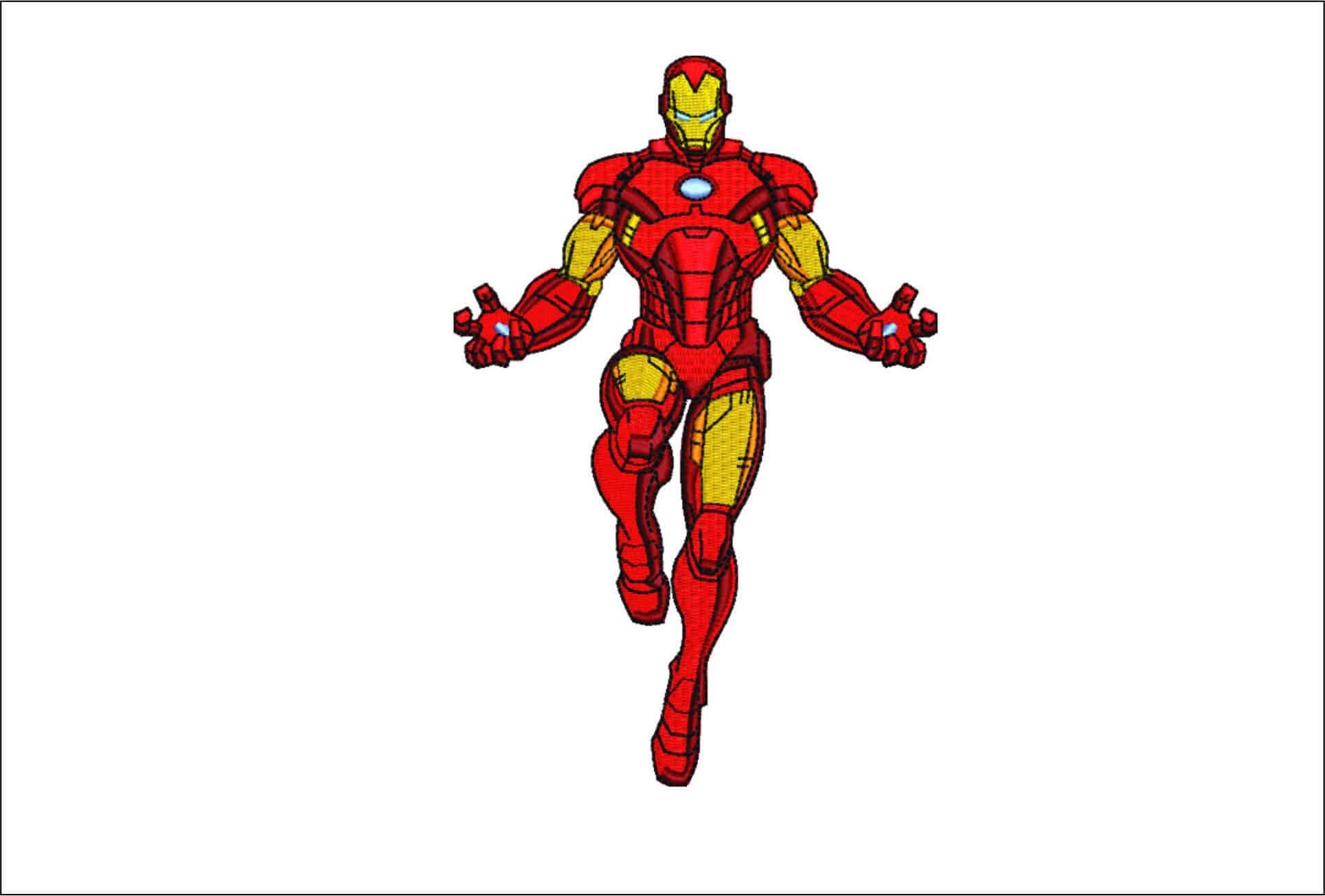 Ironman Ready- Elegant embroidery design file - instant download