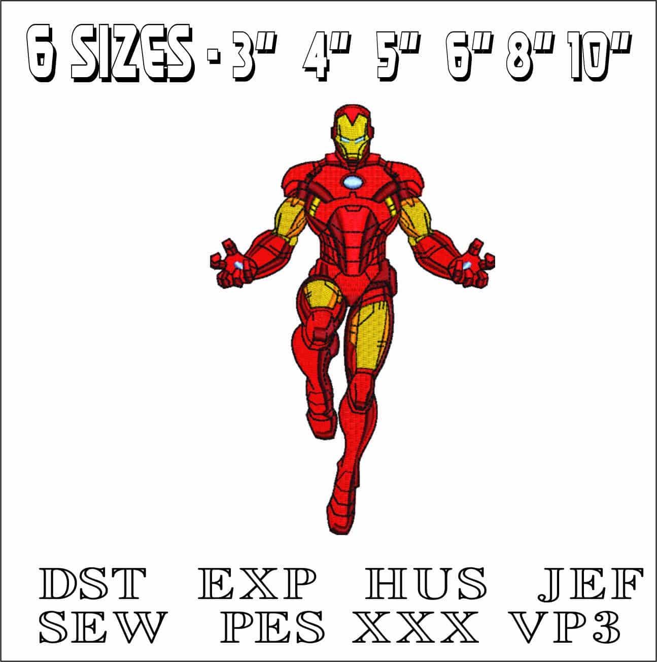 Ironman Ready- Elegant embroidery design file - instant download — view 2