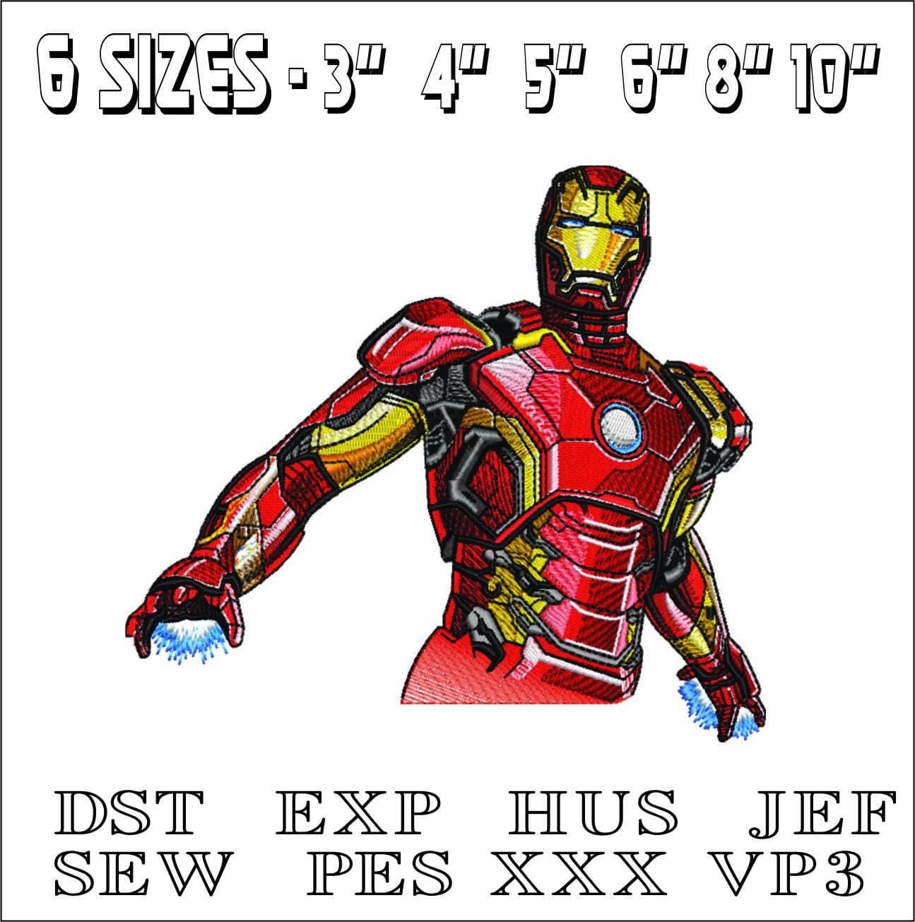 IronMan Take off- Elegant embroidery design file - instant download — view 2