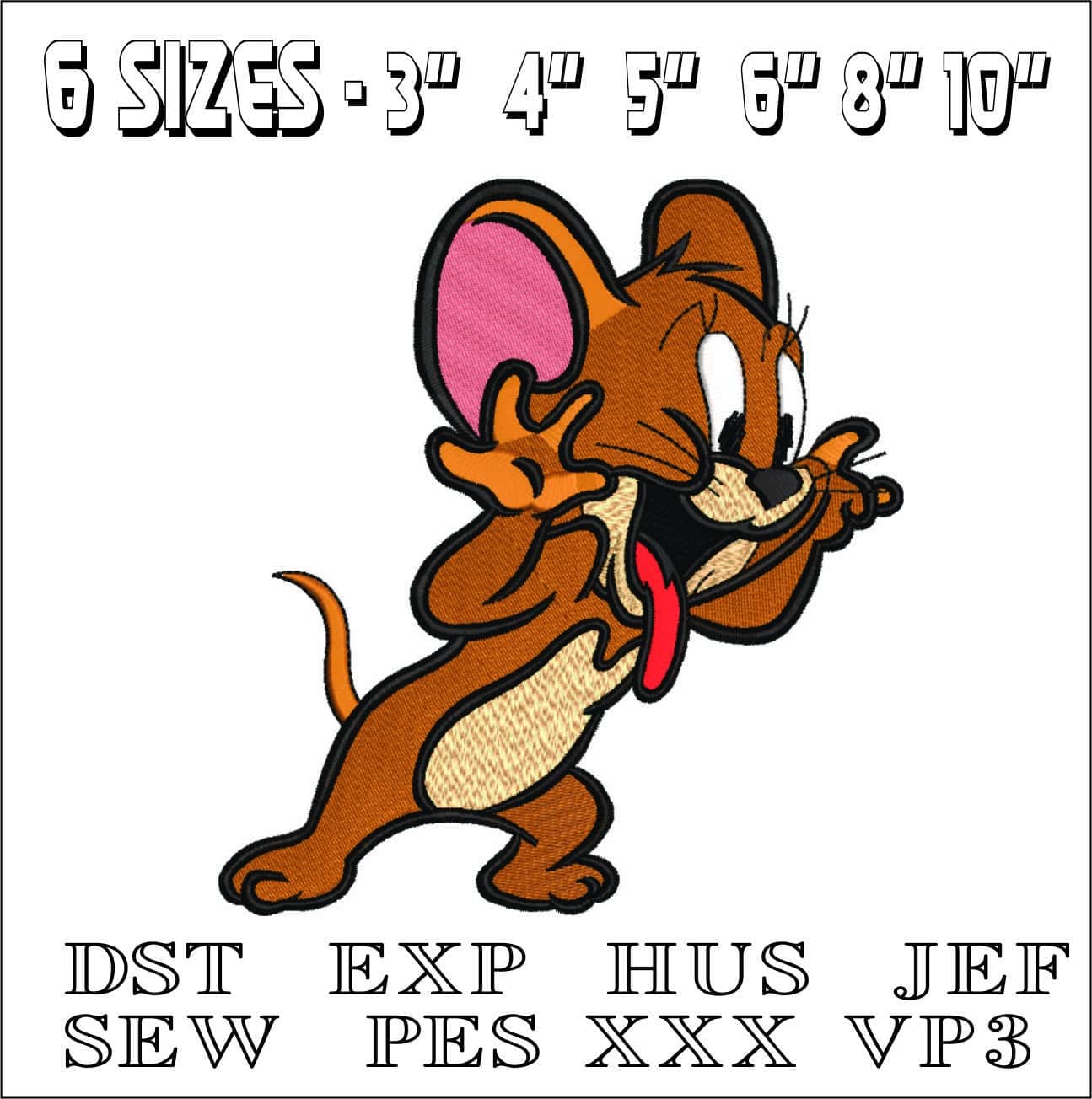 Jerry Cheeky- Elegant embroidery design file - instant download — view 2
