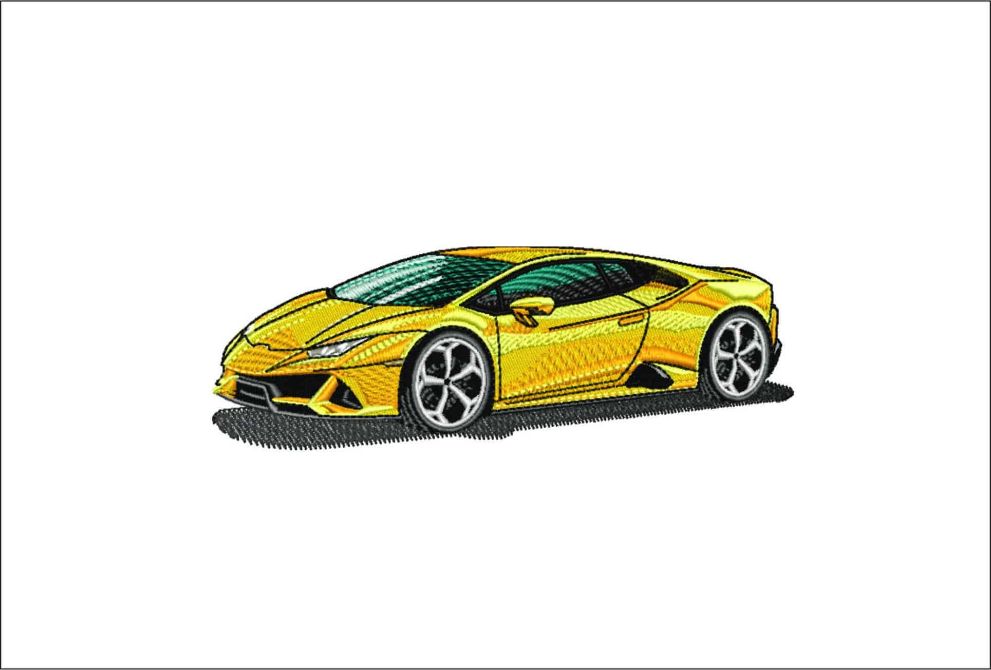 Lamborghini Huracan- Elegant embroidery design file - instant download