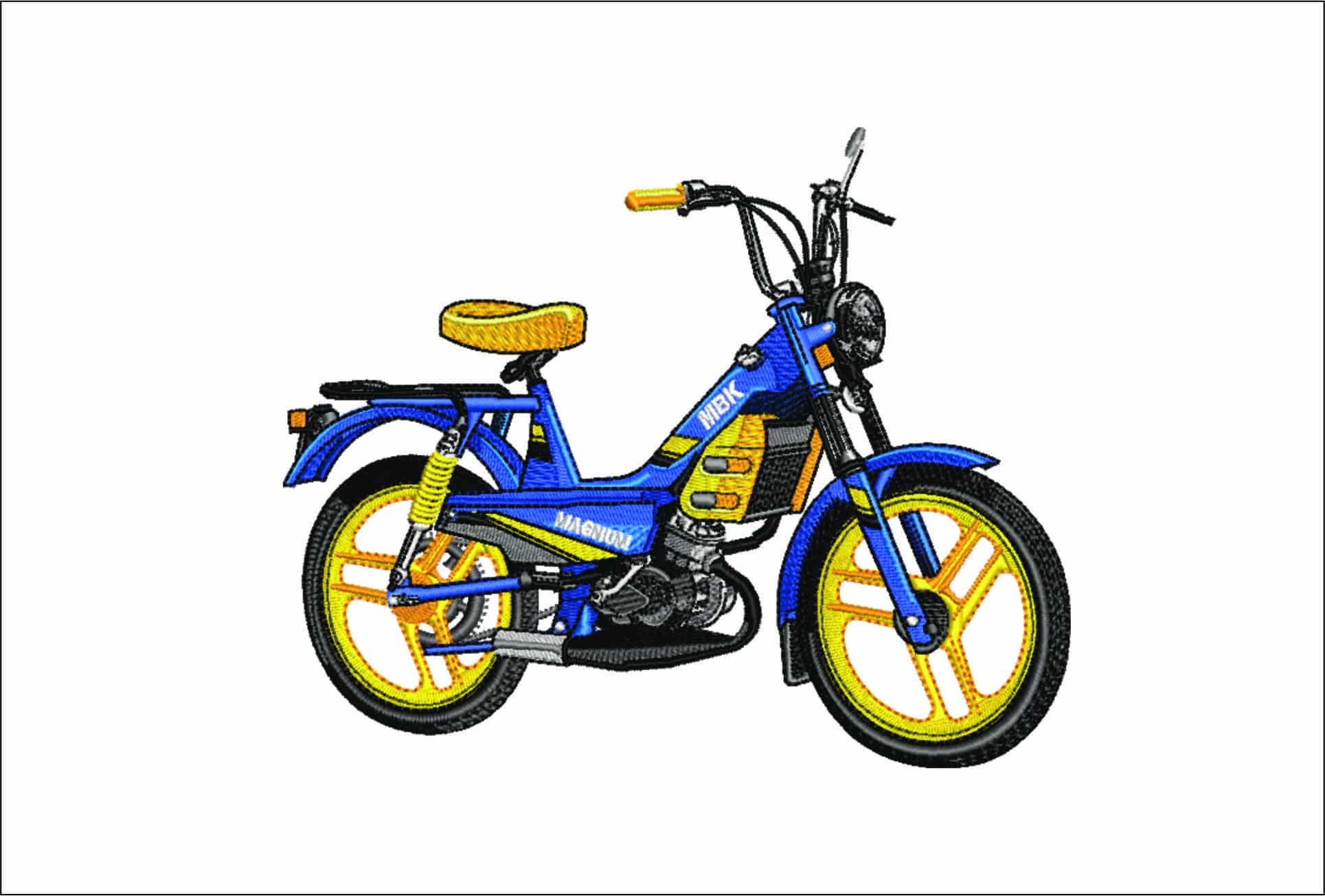 Magnum MBK 51 Scooter- Elegant embroidery design file - instant download
