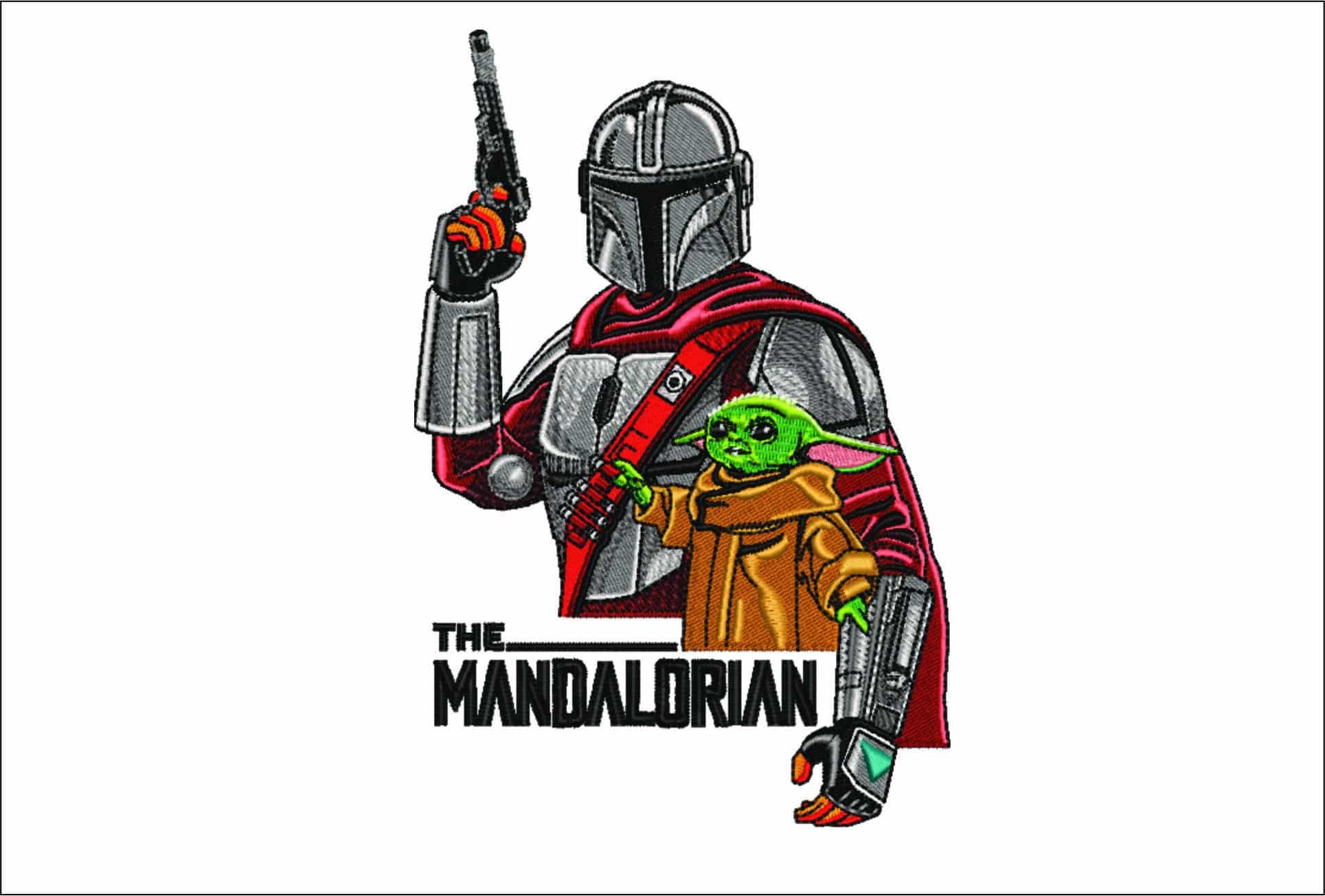 Mandalorian Star Wars- Elegant embroidery design file - instant download