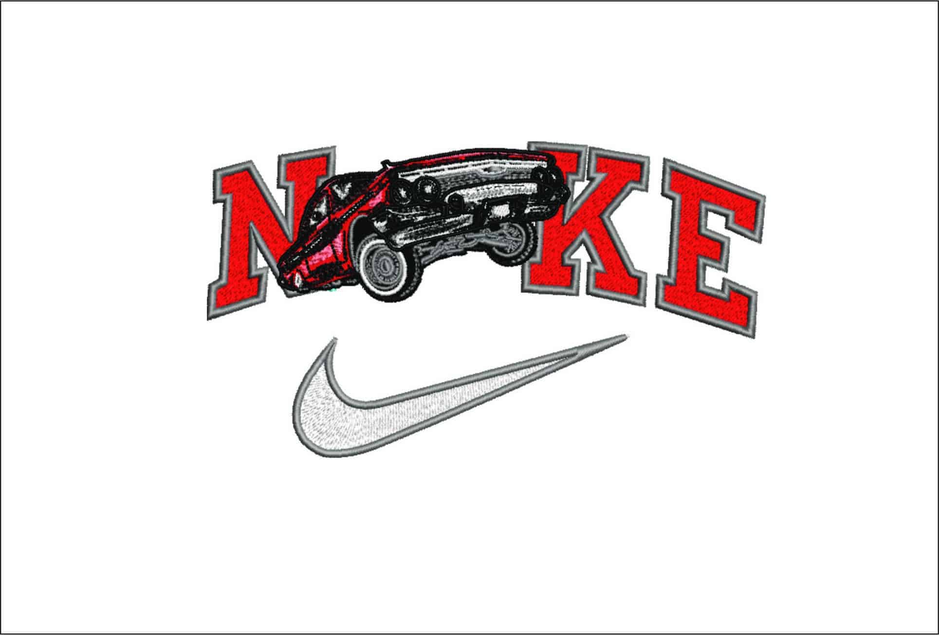 Nike Low Rider- Elegant embroidery design file - instant download