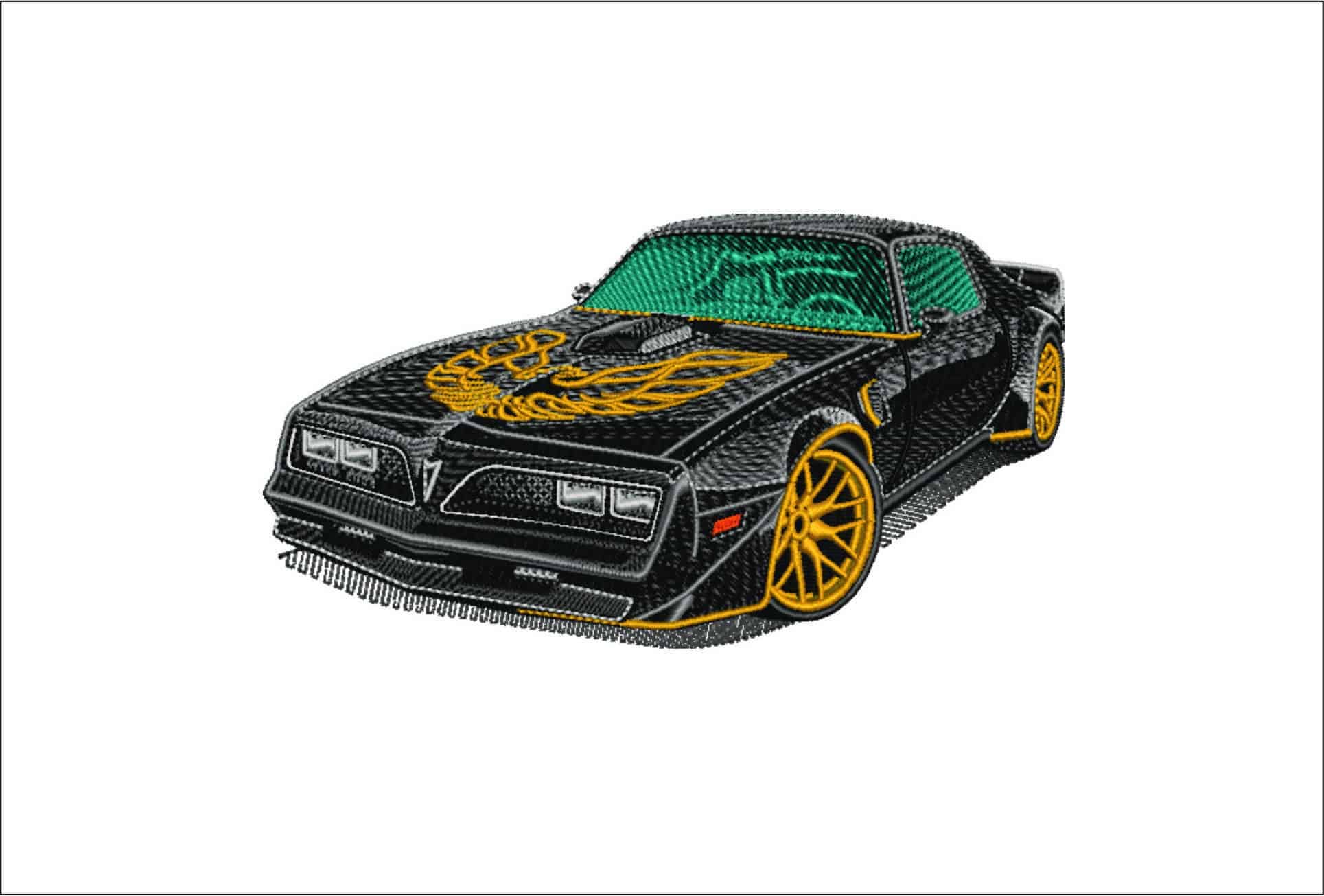 Pontiac Transam Smokey and the Bandit- Elegant embroidery design file - instant download