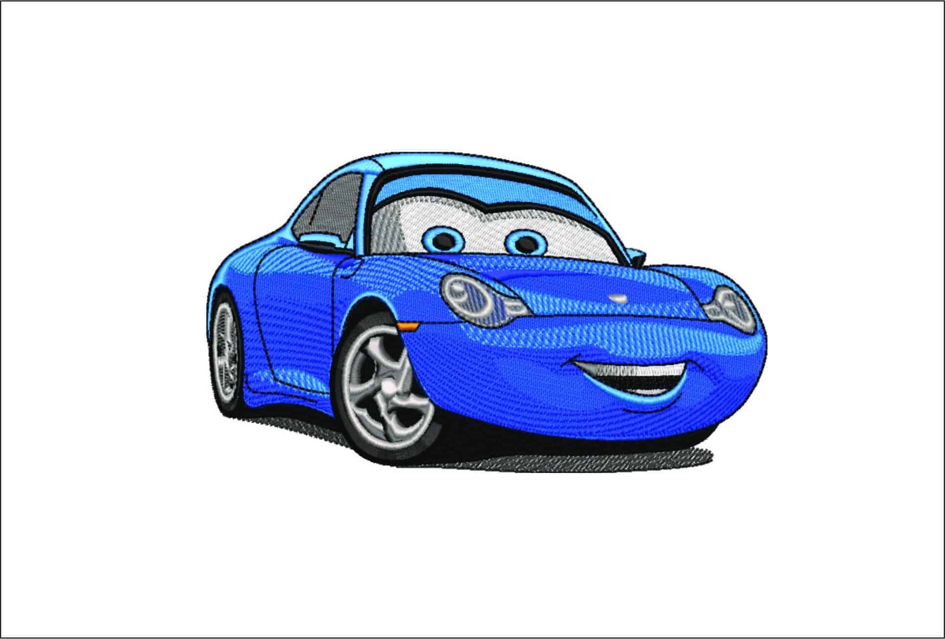 Sally Carrera - Cars- Elegant embroidery design file - instant download