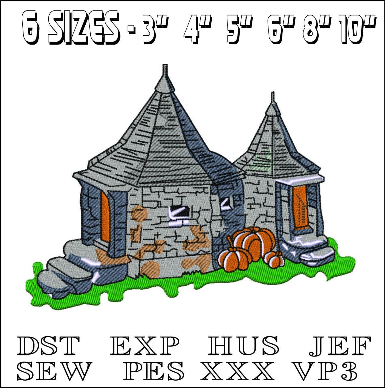 Harry Potter Hagrids Hut - Unique Harry Potter Design - High Quality embroidery design file - instant download — view 2