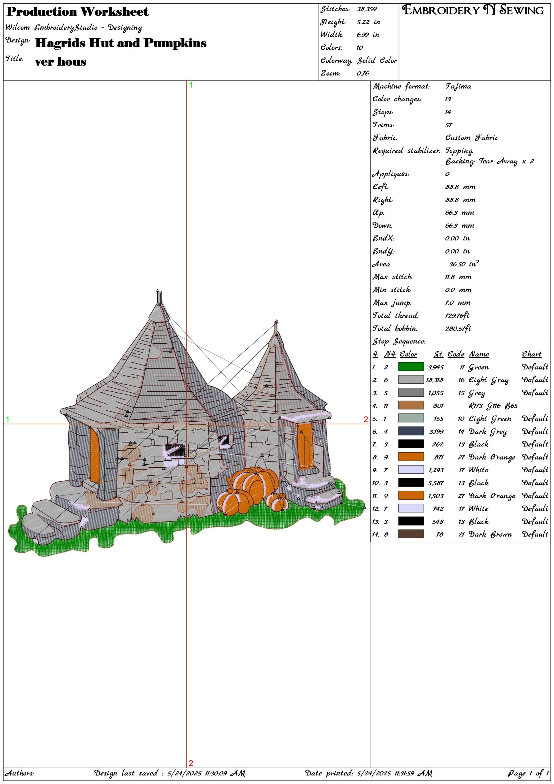 Harry Potter Hagrids Hut - Unique Harry Potter Design - High Quality embroidery design file - instant download — view 3