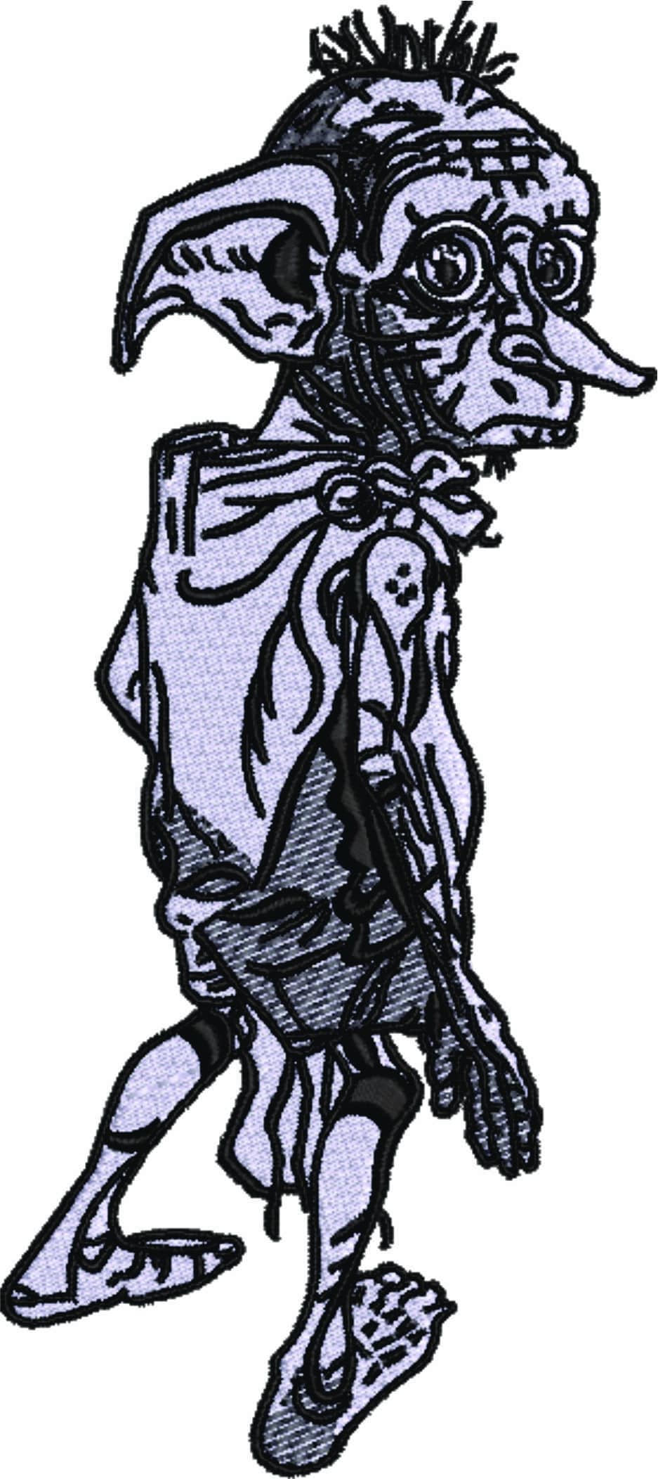 Harry Potter Dobby the House Elf - Unique Harry Potter Design - High Quality embroidery design file - instant download — view 4