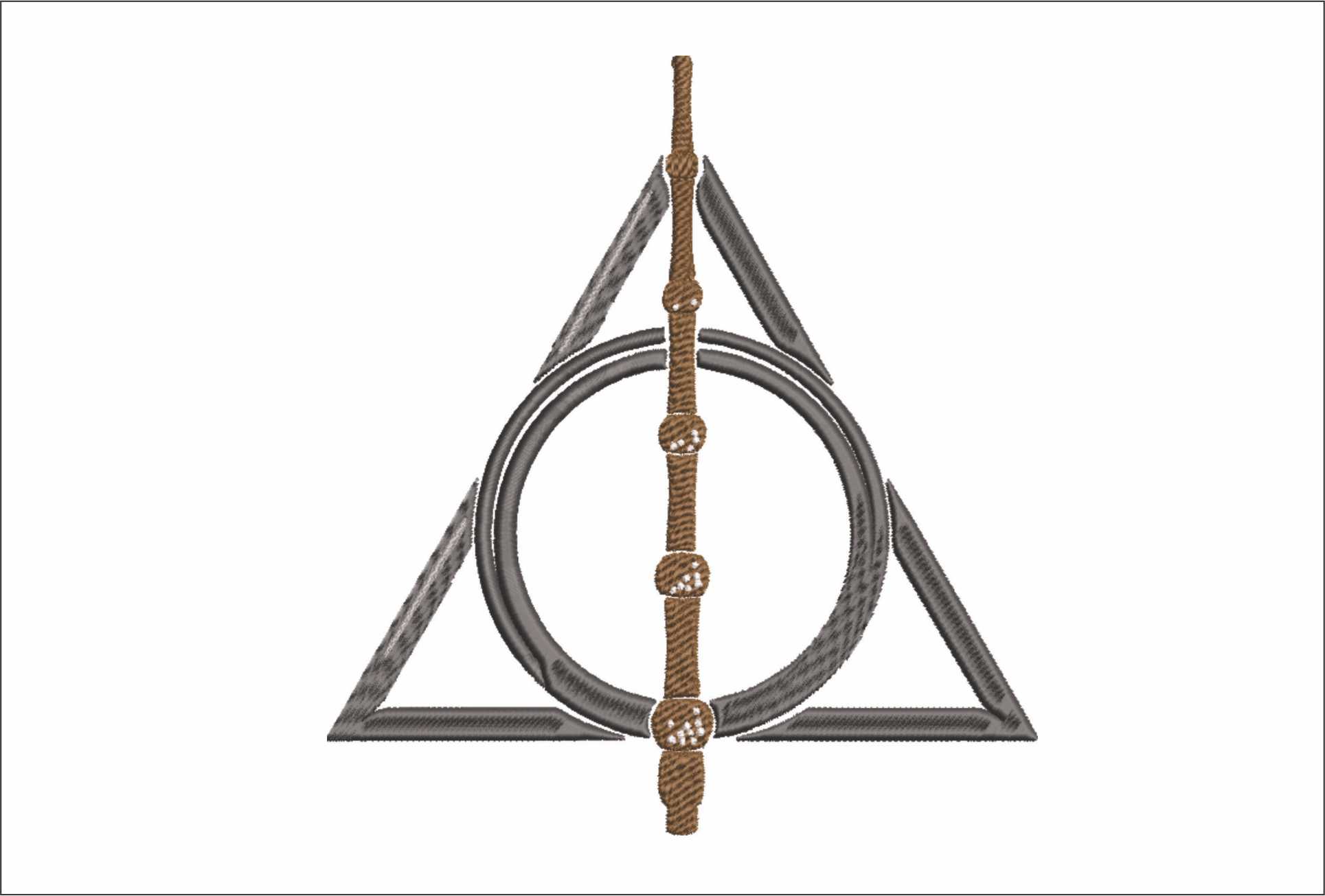 Harry Potter Deathly Hallows - Unique Harry Potter Design - High Quality embroidery design file - instant download